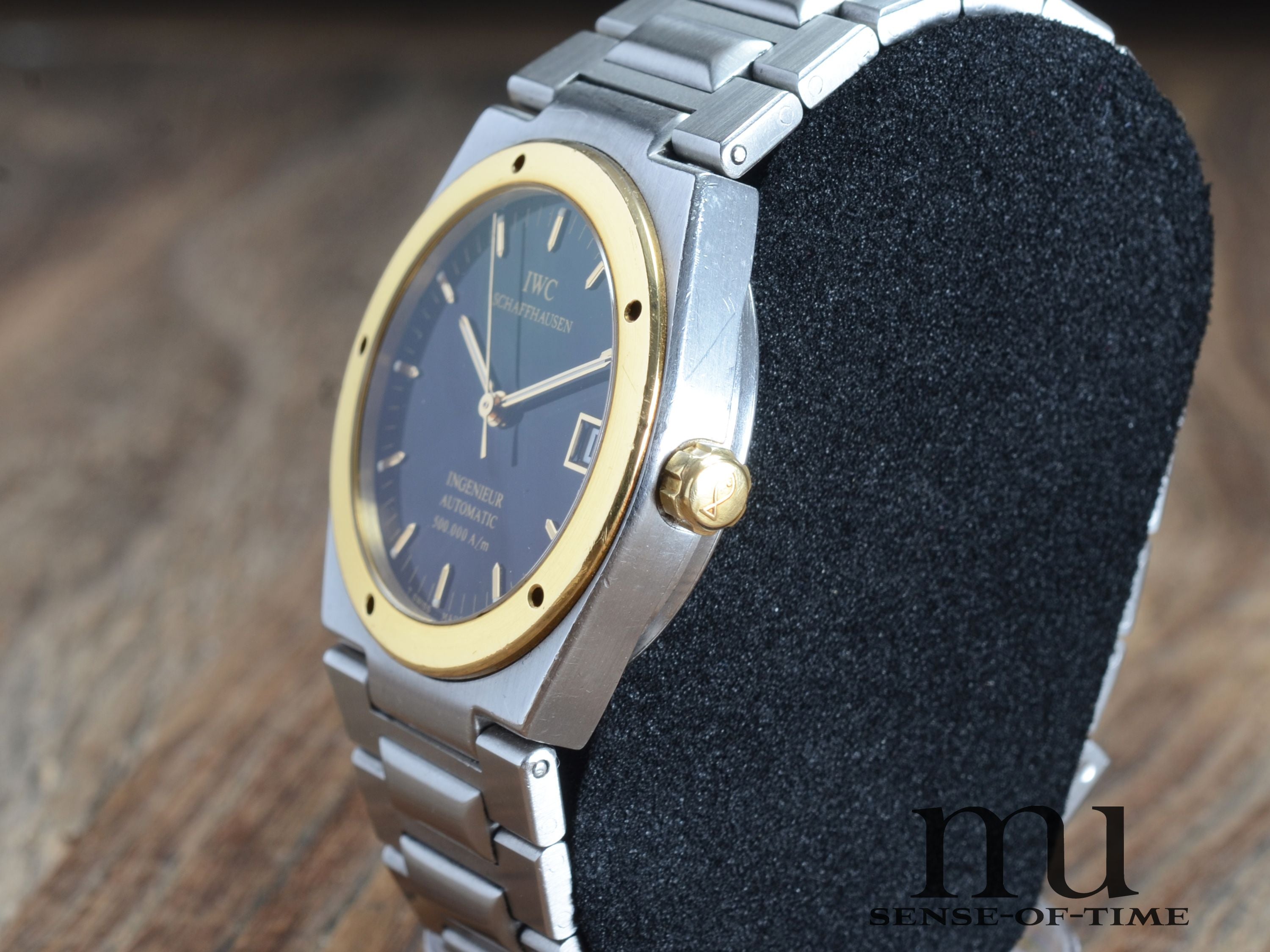 IWC Ingenieur Stahl/Gold 500.000 A/m, Schwarzes Zifferblatt, IW3508