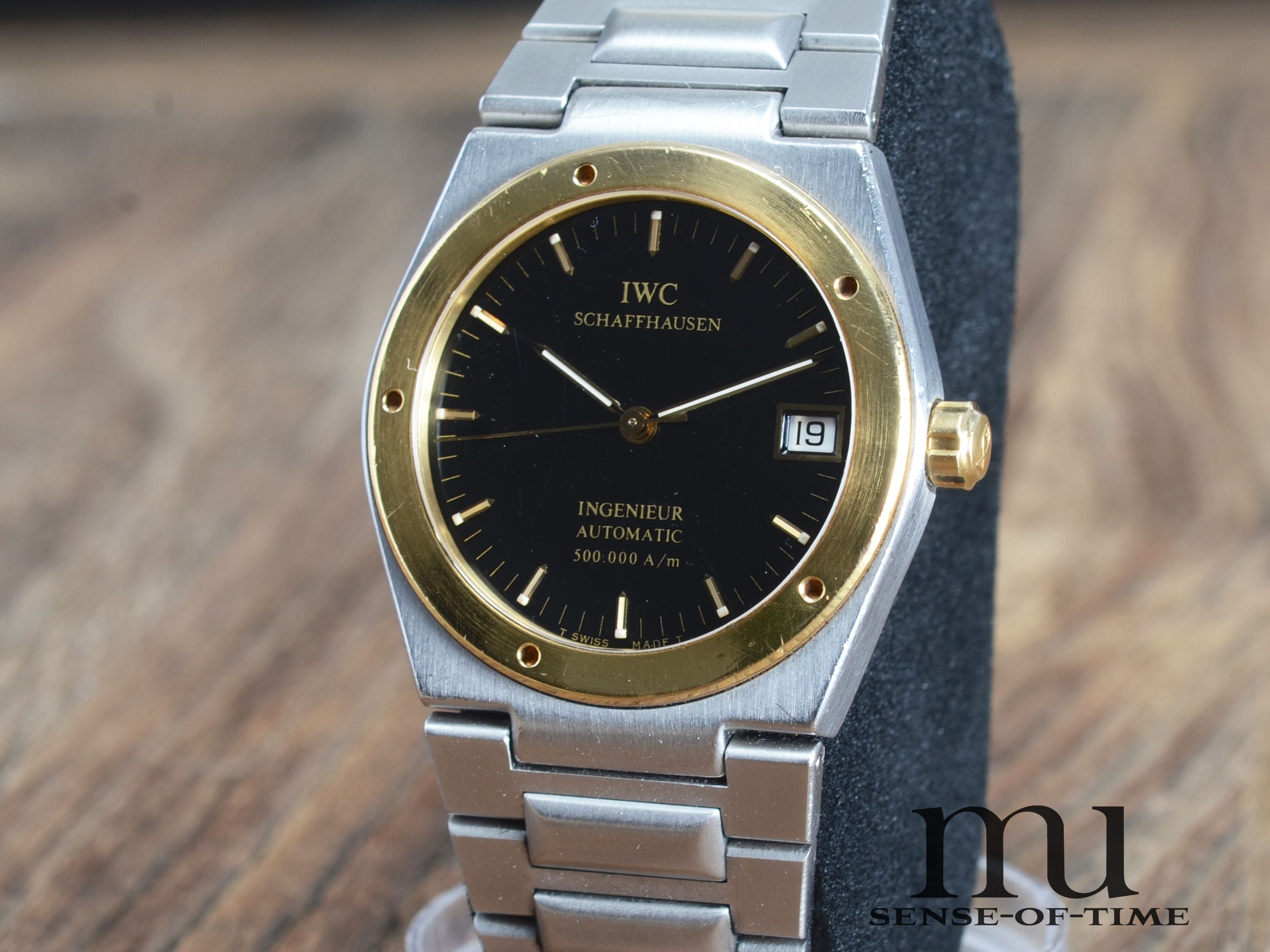 IWC Ingenieur Stahl/Gold 500.000 A/m, Schwarzes Zifferblatt, IW3508