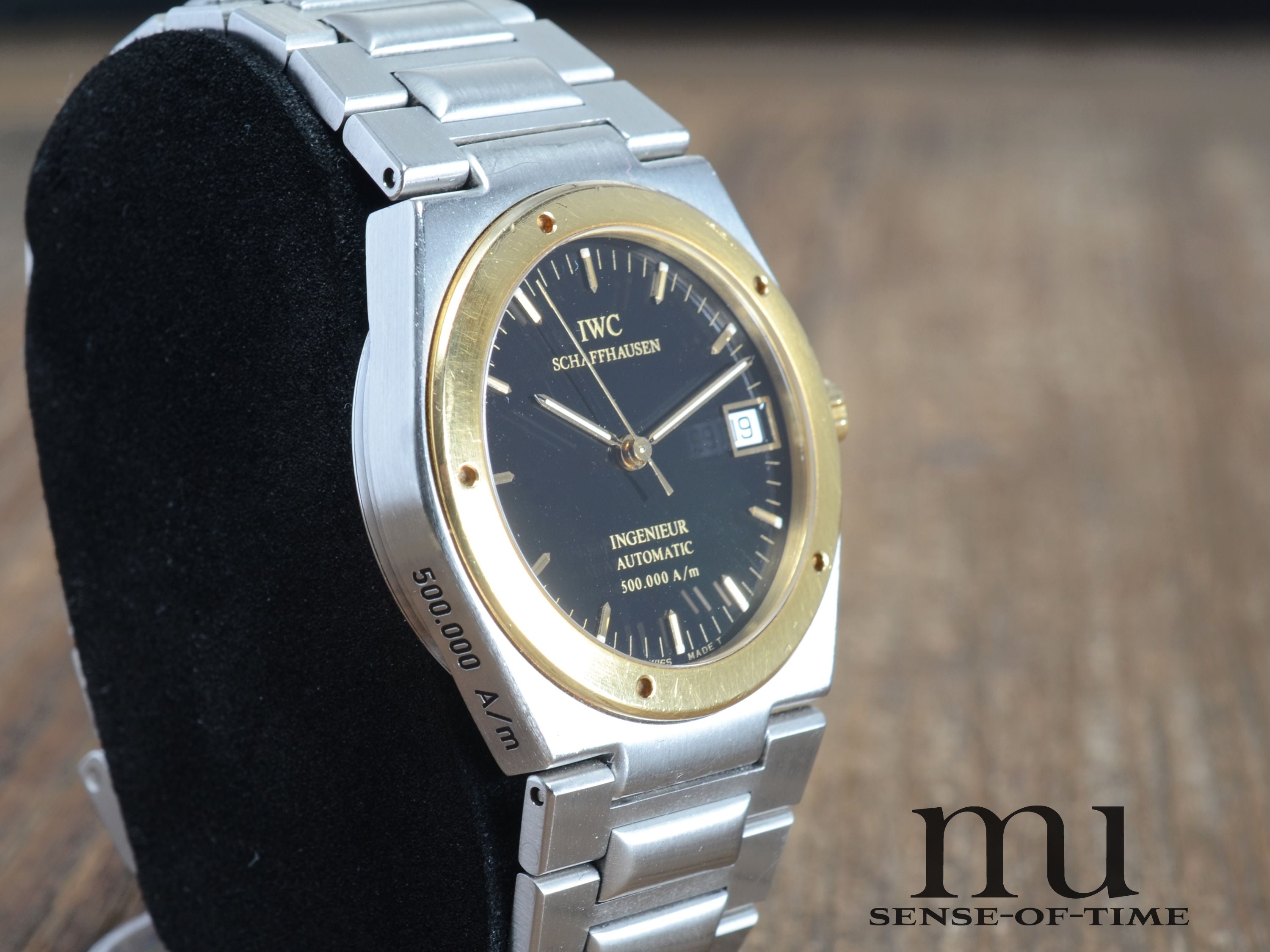 IWC Ingenieur Stahl/Gold 500.000 A/m, Schwarzes Zifferblatt, IW3508