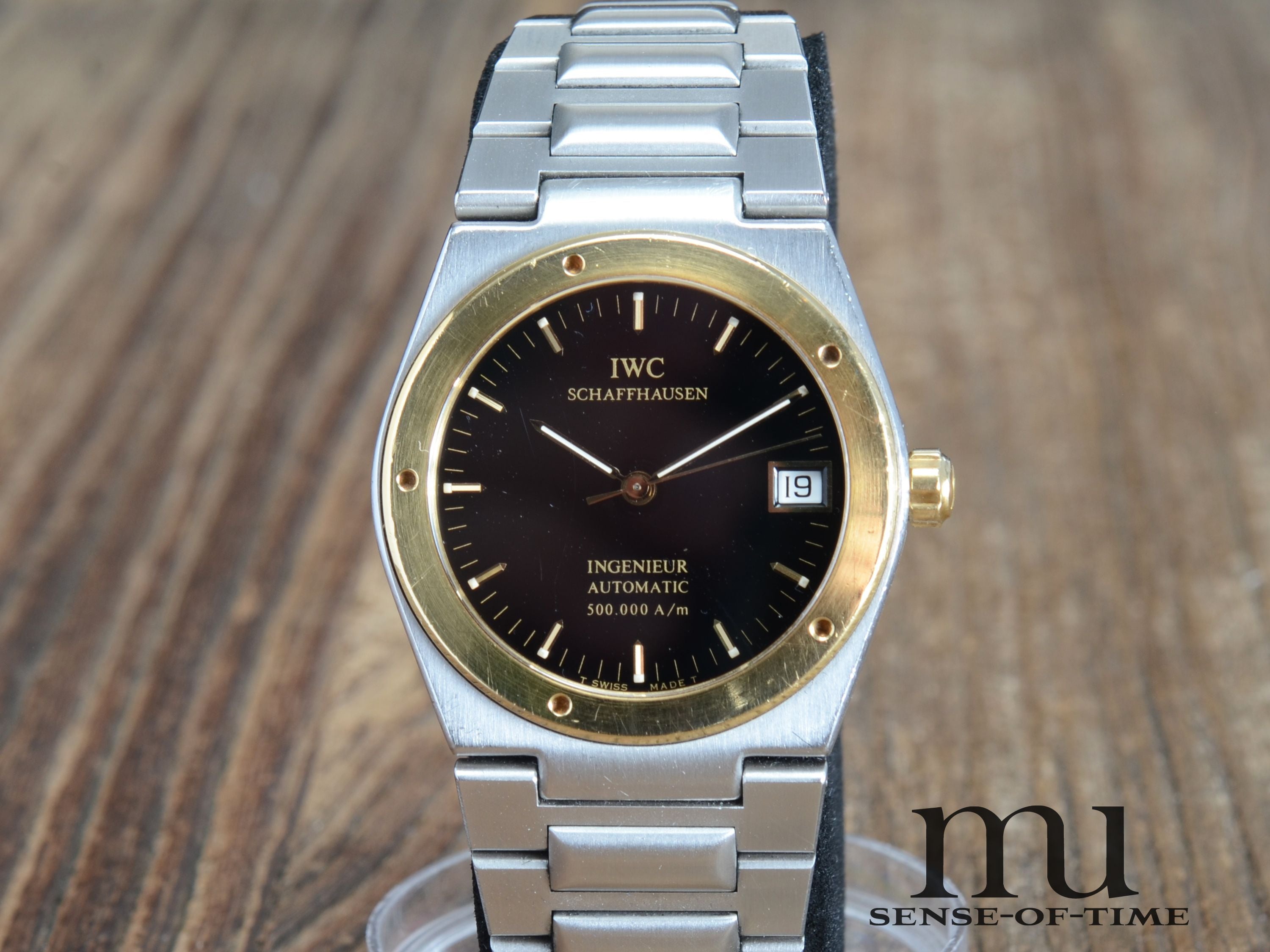 IWC Ingenieur Stahl/Gold 500.000 A/m, Schwarzes Zifferblatt, IW3508