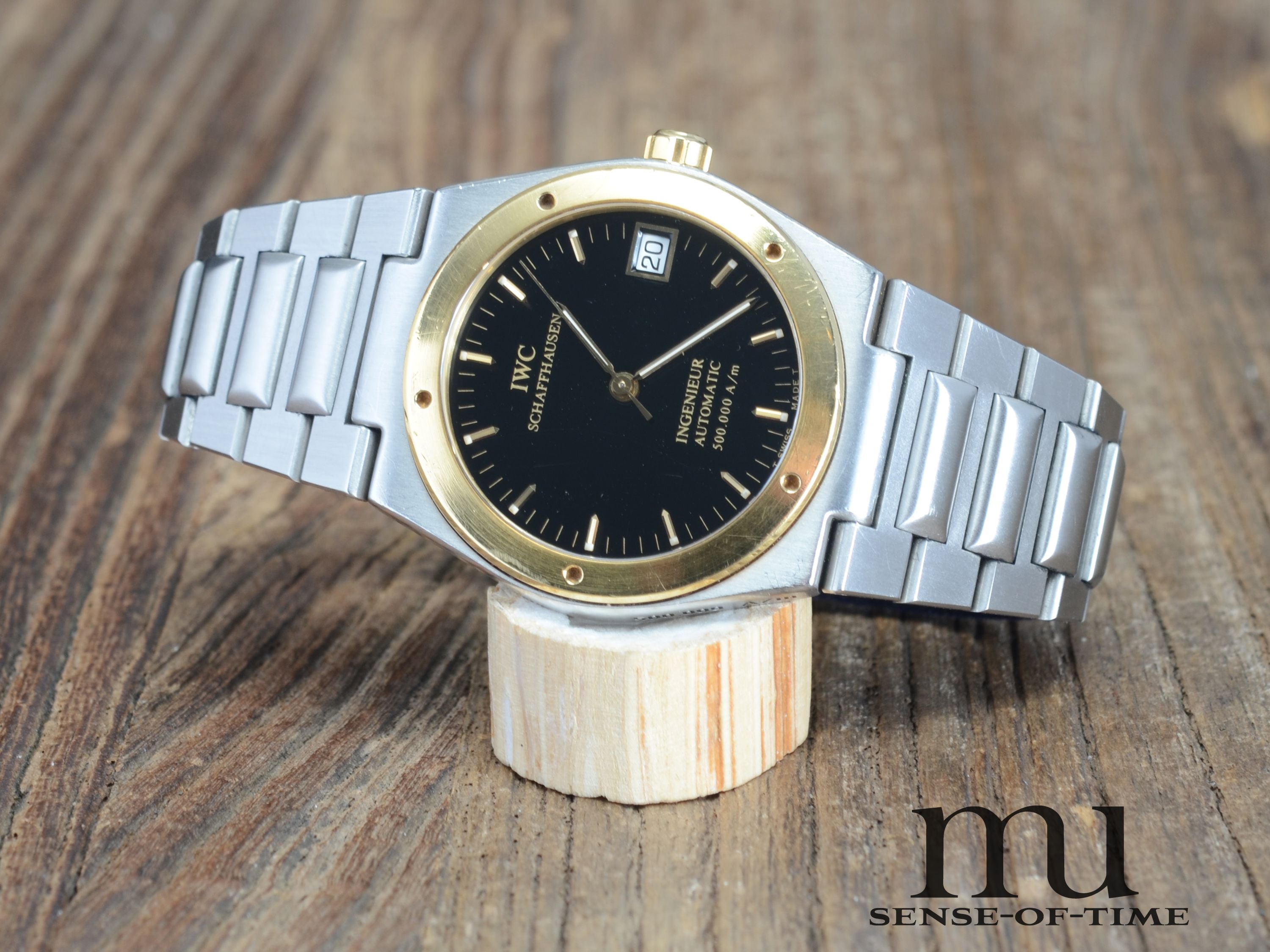 IWC Ingenieur Stahl/Gold 500.000 A/m, Schwarzes Zifferblatt, IW3508