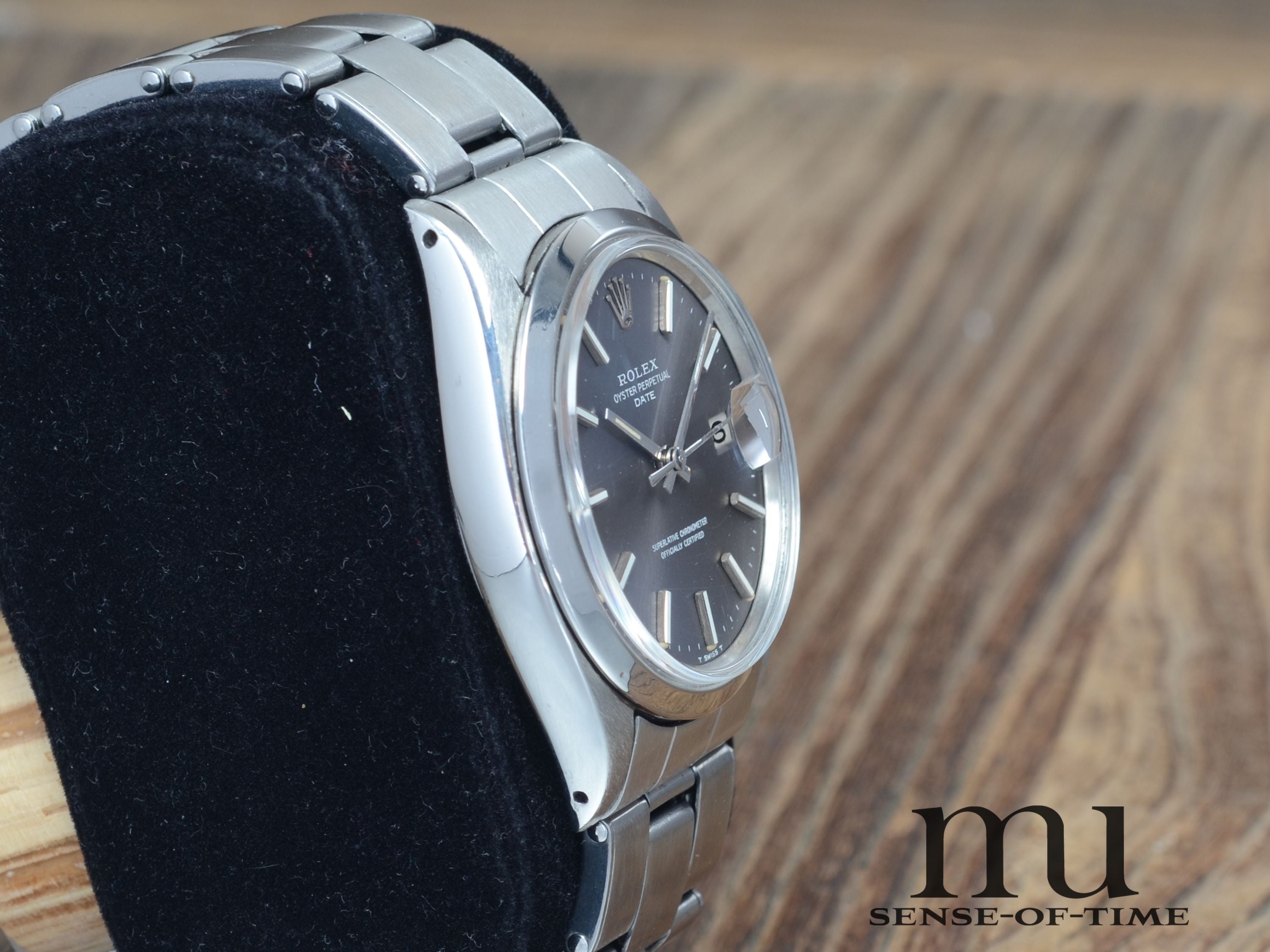 Rolex Oyster Perpetual Date 34mm Vintage, Grey Tritium Dial, Ref. 1500