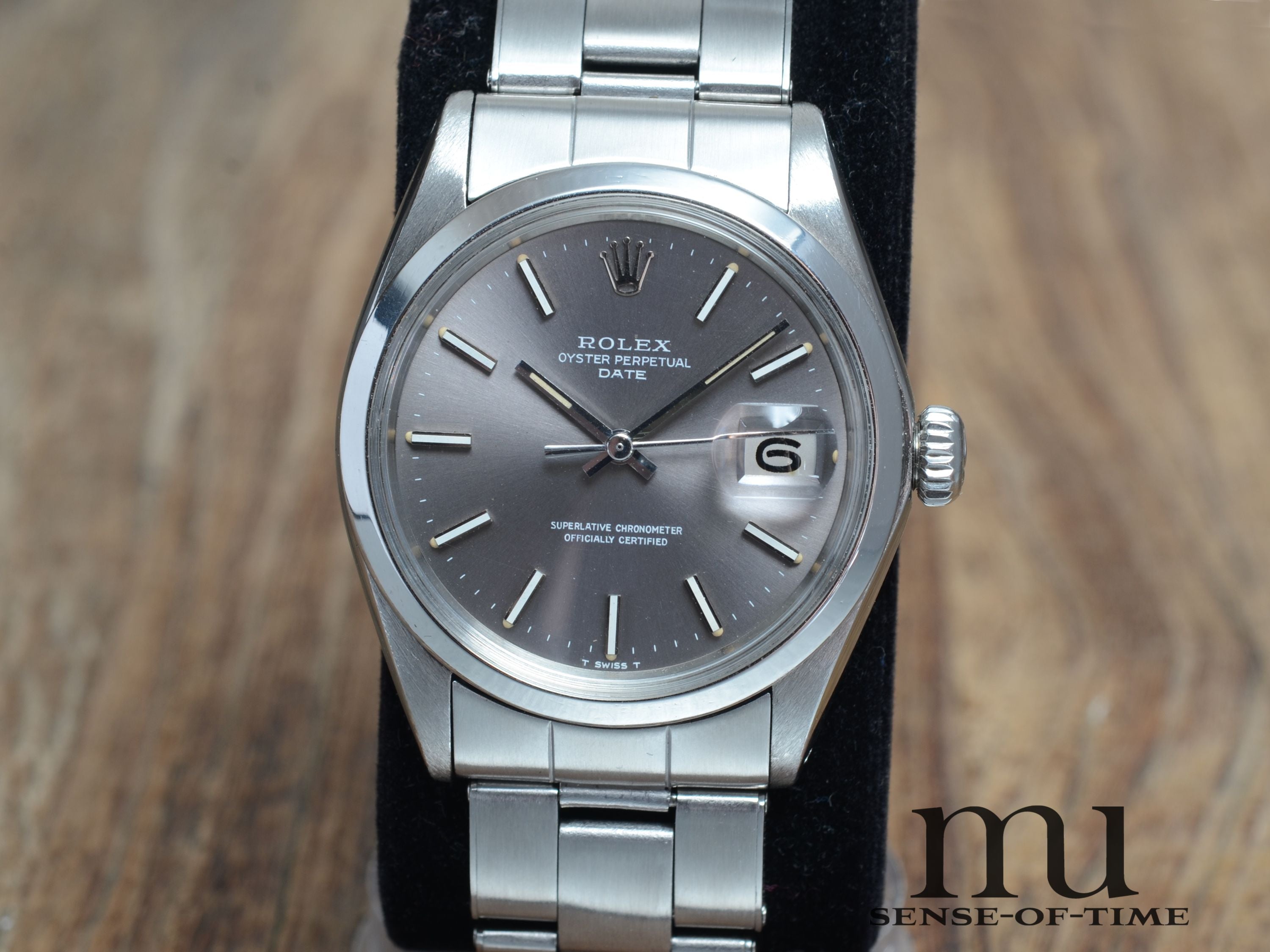 Rolex Oyster Perpetual Date 34mm Vintage, Grey Tritium Dial, Ref. 1500