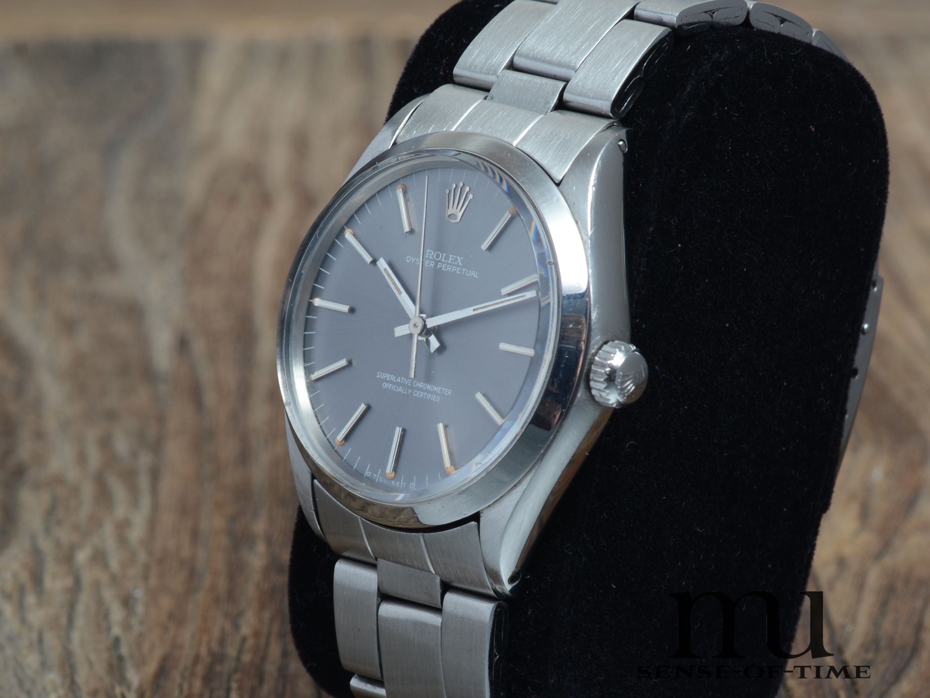 Rolex Oyster Perpetual 34mm Vintage, Grey Tritium Sigma Dial, Ref. 1002