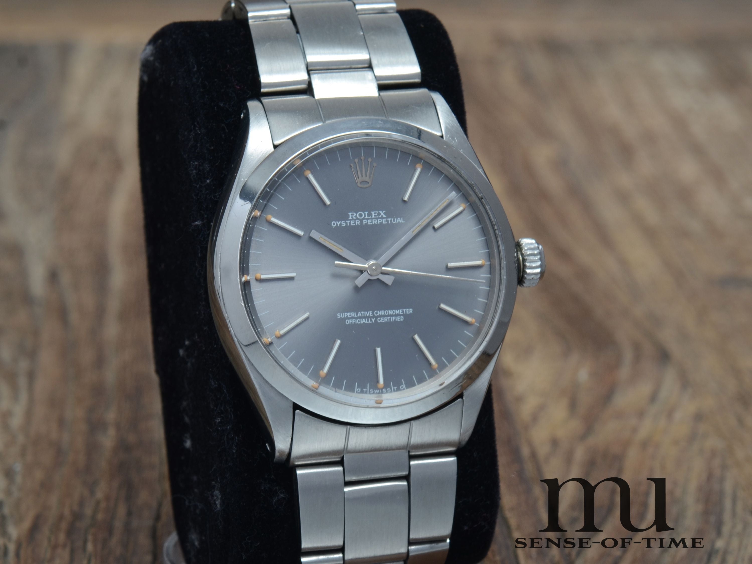 Rolex Oyster Perpetual 34mm Vintage, Grey Tritium Sigma Dial, Ref. 1002