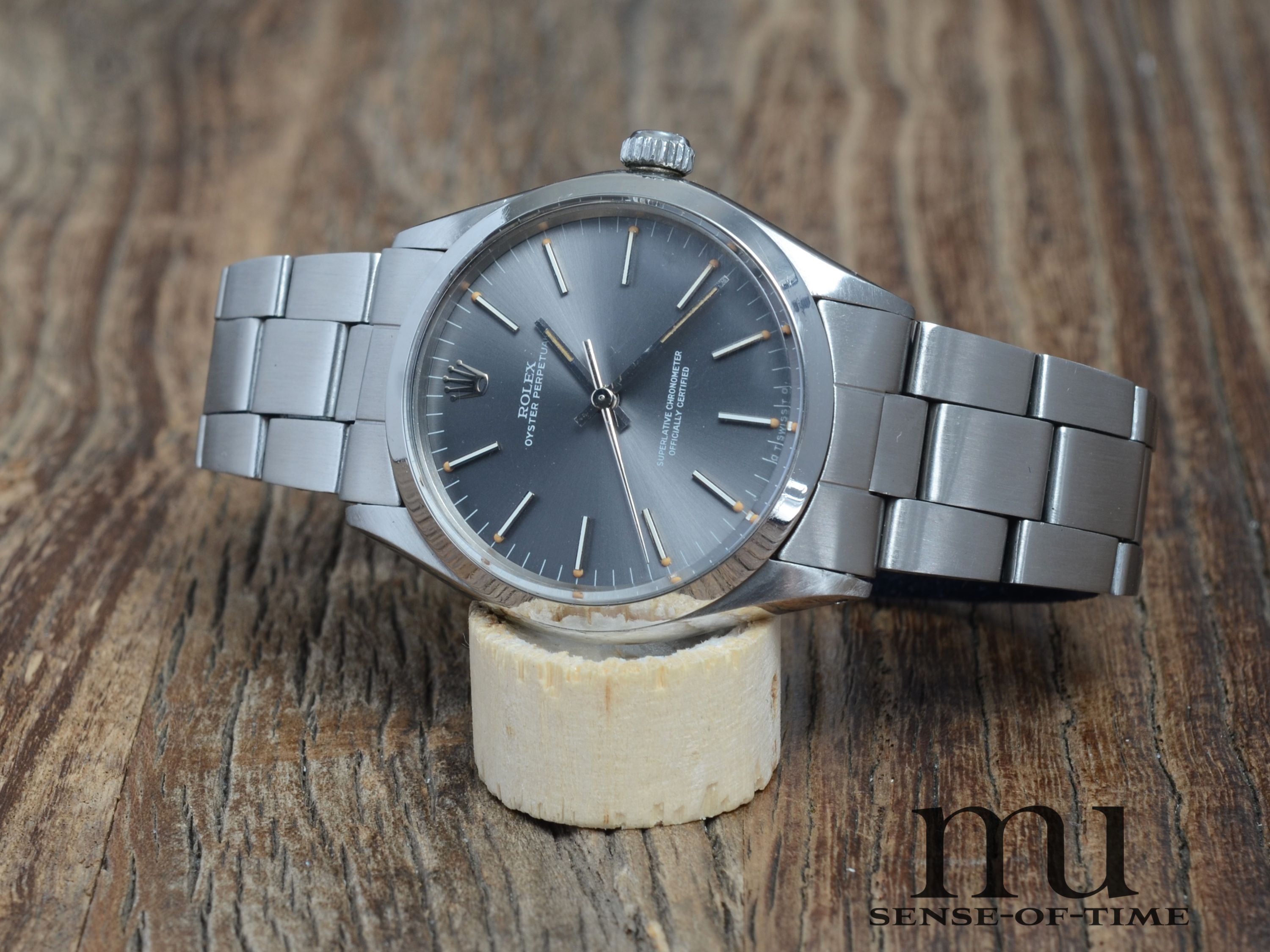 Rolex Oyster Perpetual 34mm Vintage, Grey Tritium Sigma Dial, Ref. 1002