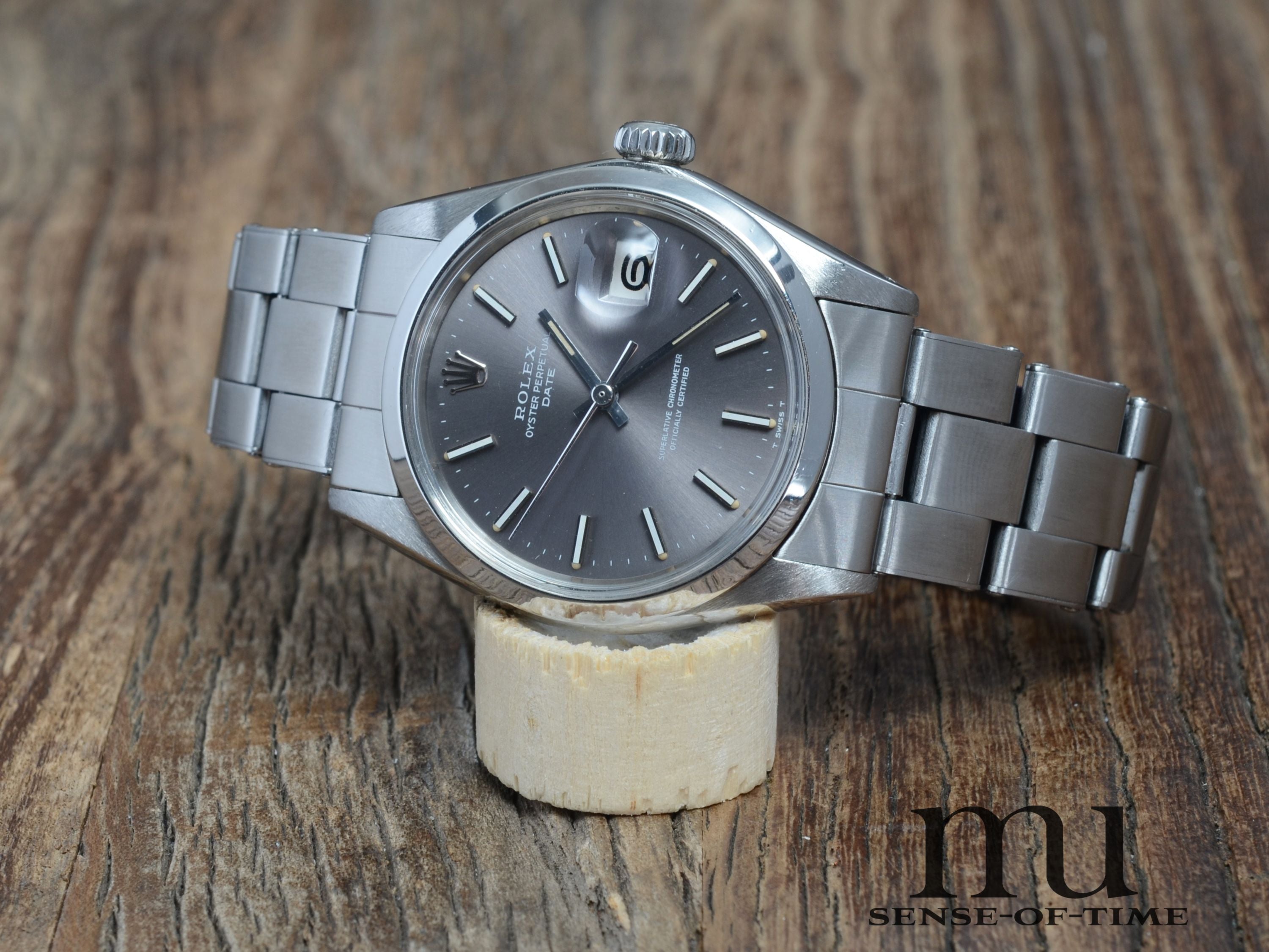 Rolex Oyster Perpetual Date 34mm Vintage, Grey Tritium Dial, Ref. 1500