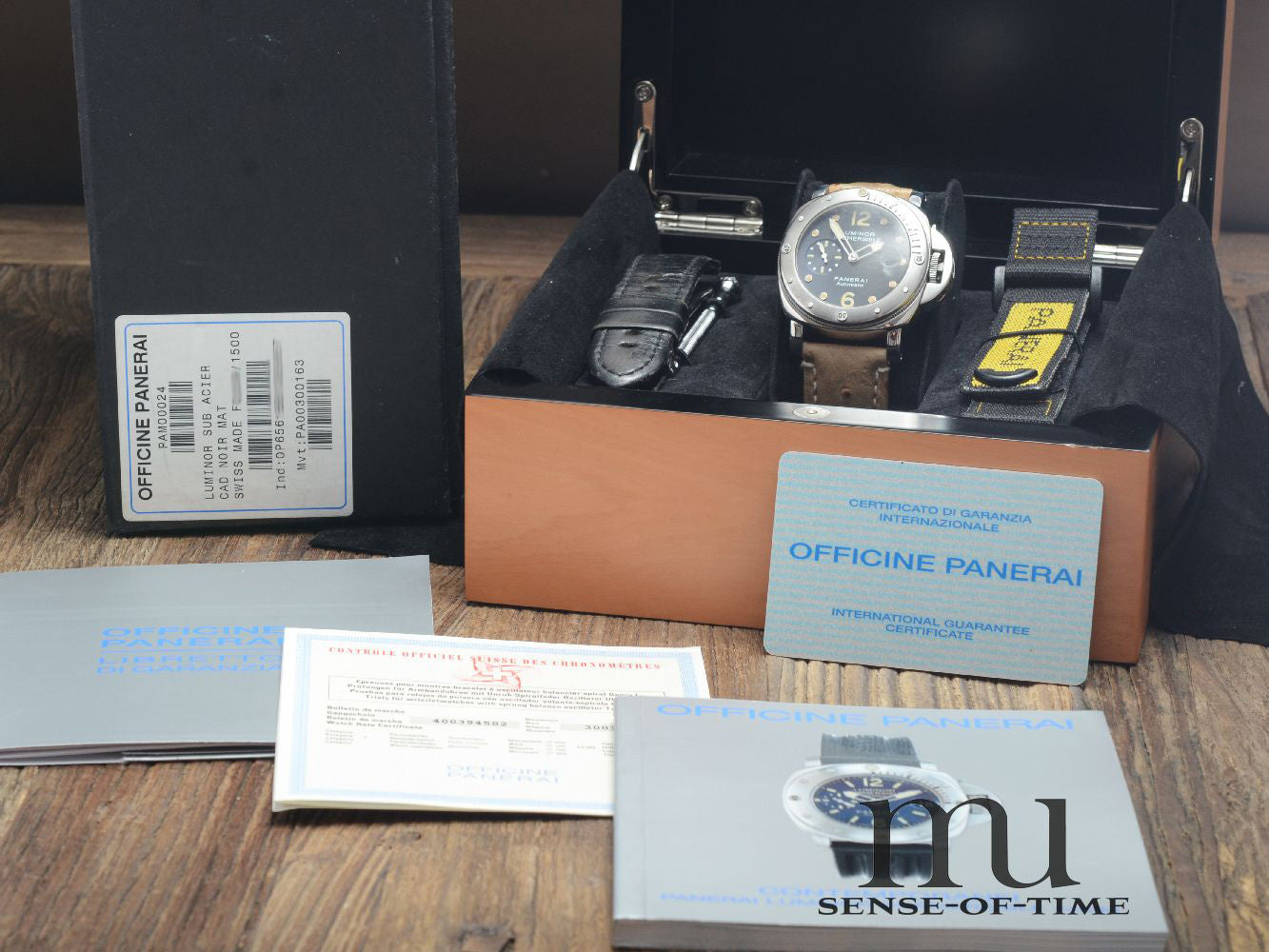 Panerai Submersible PAM024 mit original Tritium Dial & Hands