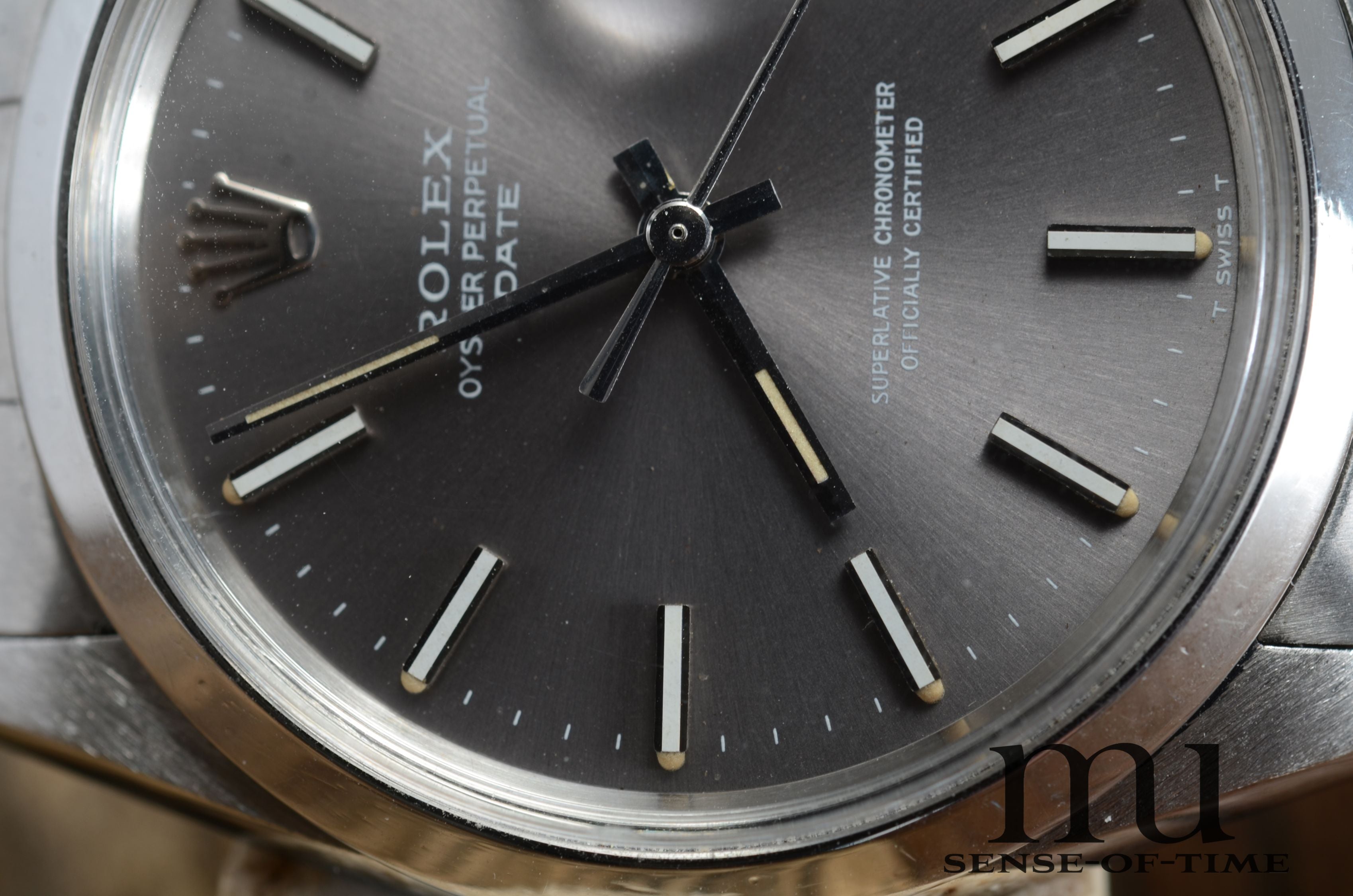 Rolex Oyster Perpetual Date 34mm Vintage, Grey Tritium Dial, Ref. 1500