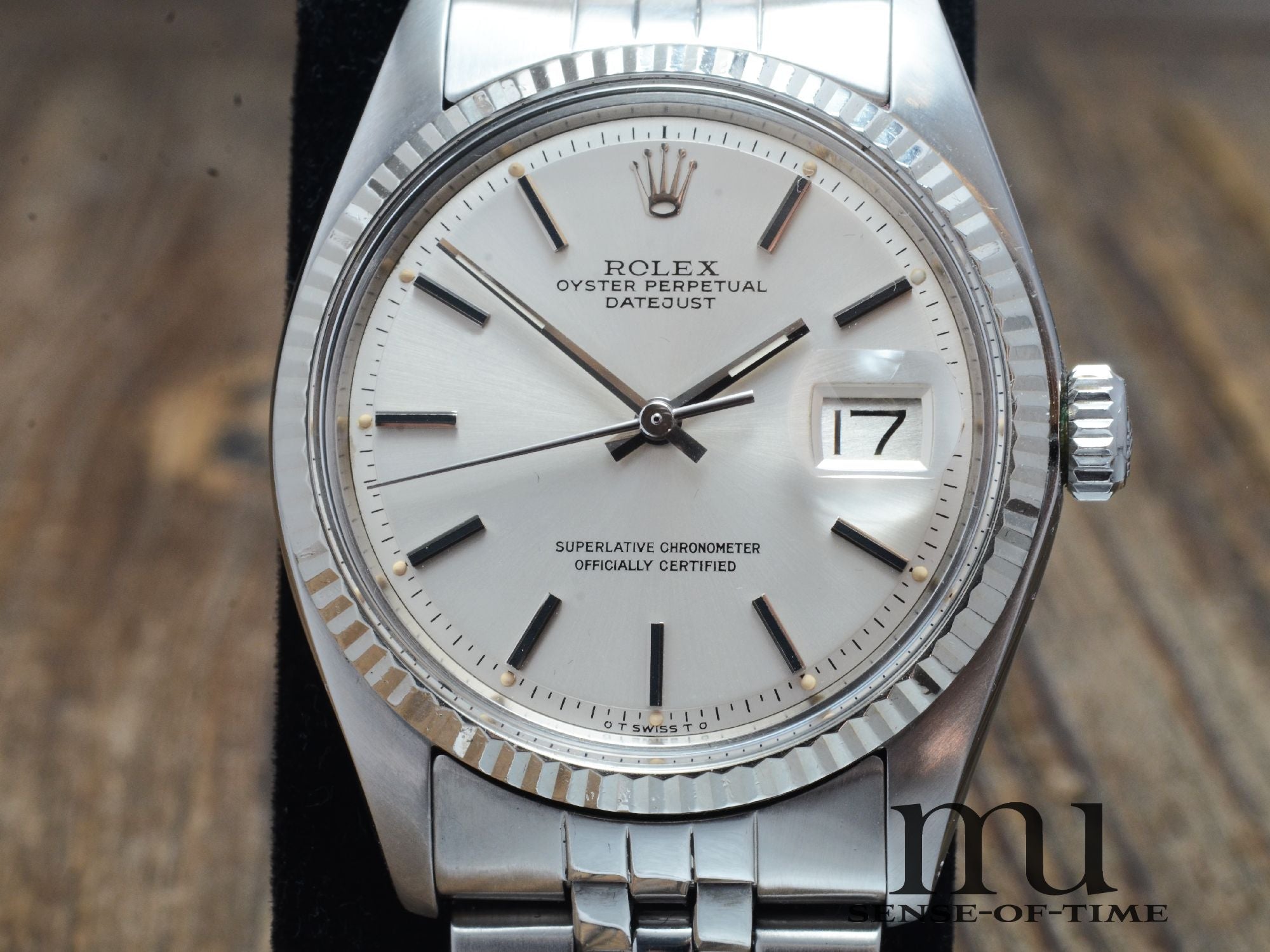 Rolex Datejust 36mm St/WG B&P Pie Pan Sigma Dial LC100 Seahorse Box, Ref.: 1601