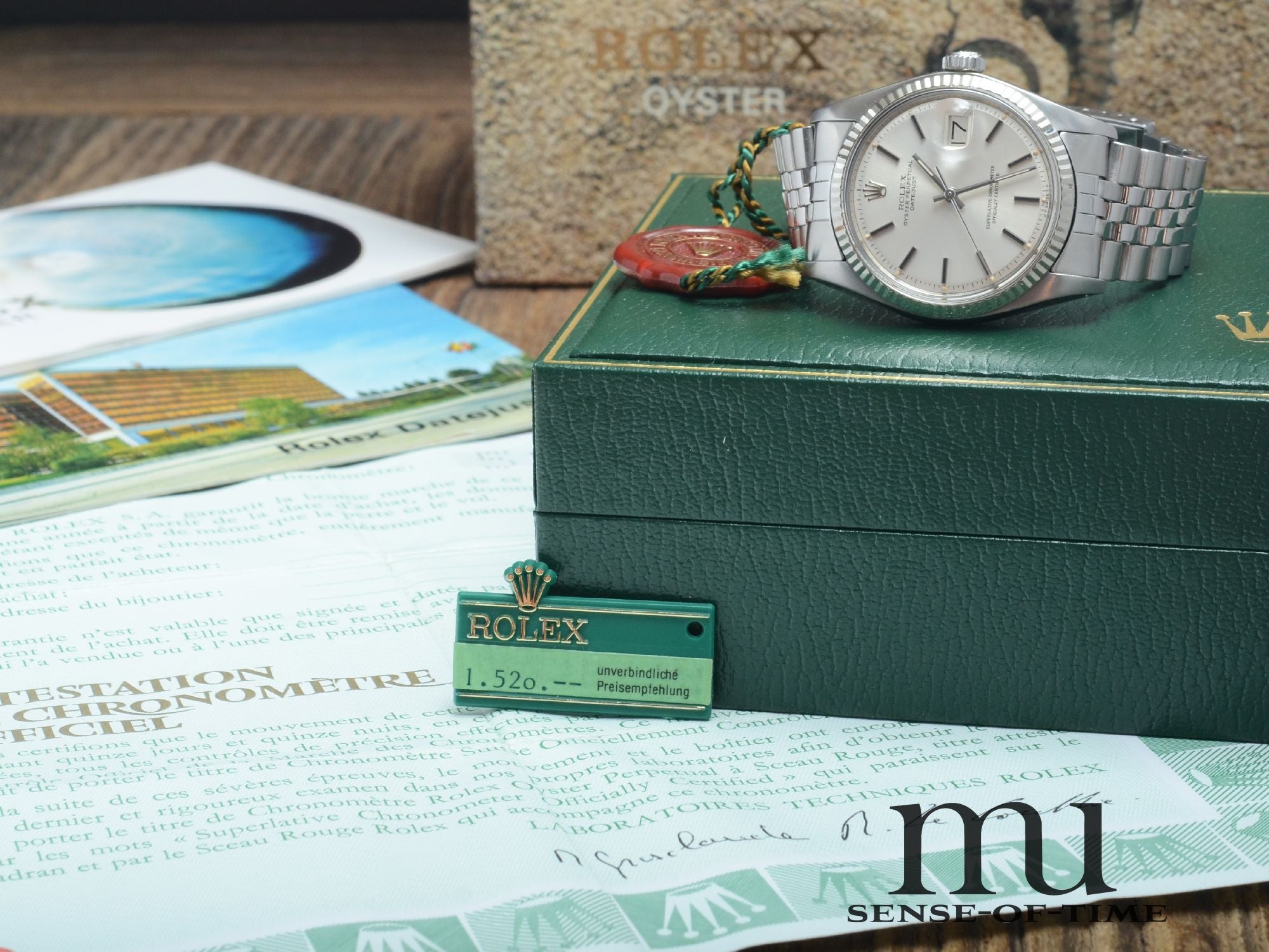 Rolex Datejust 36mm St/WG B&P Pie Pan Sigma Dial LC100 Seahorse Box, Ref.: 1601