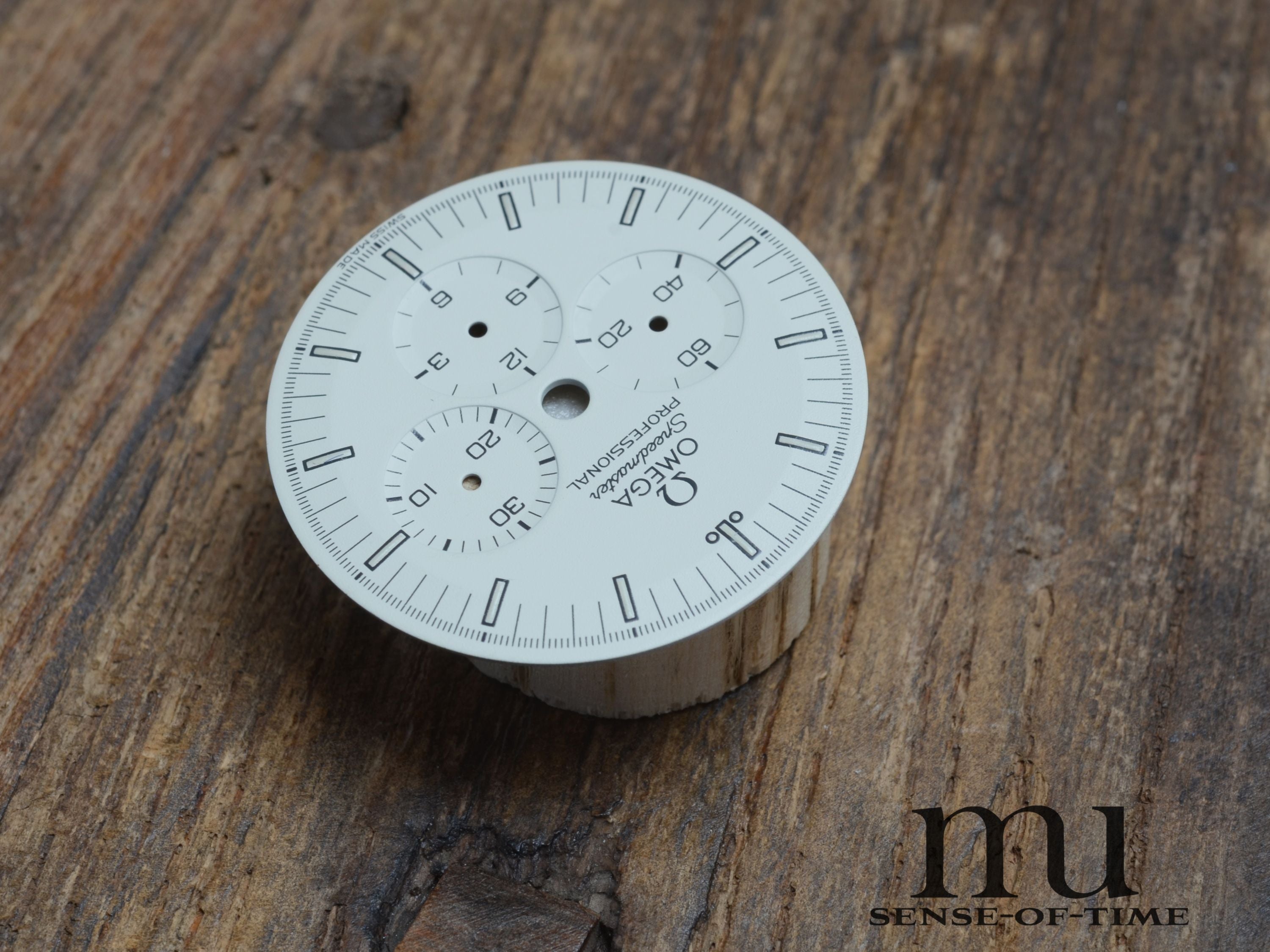 Zubehörteile: Zifferblatt White Dial für Omega Speedmaster, Albino Ref.: 3593.20.00