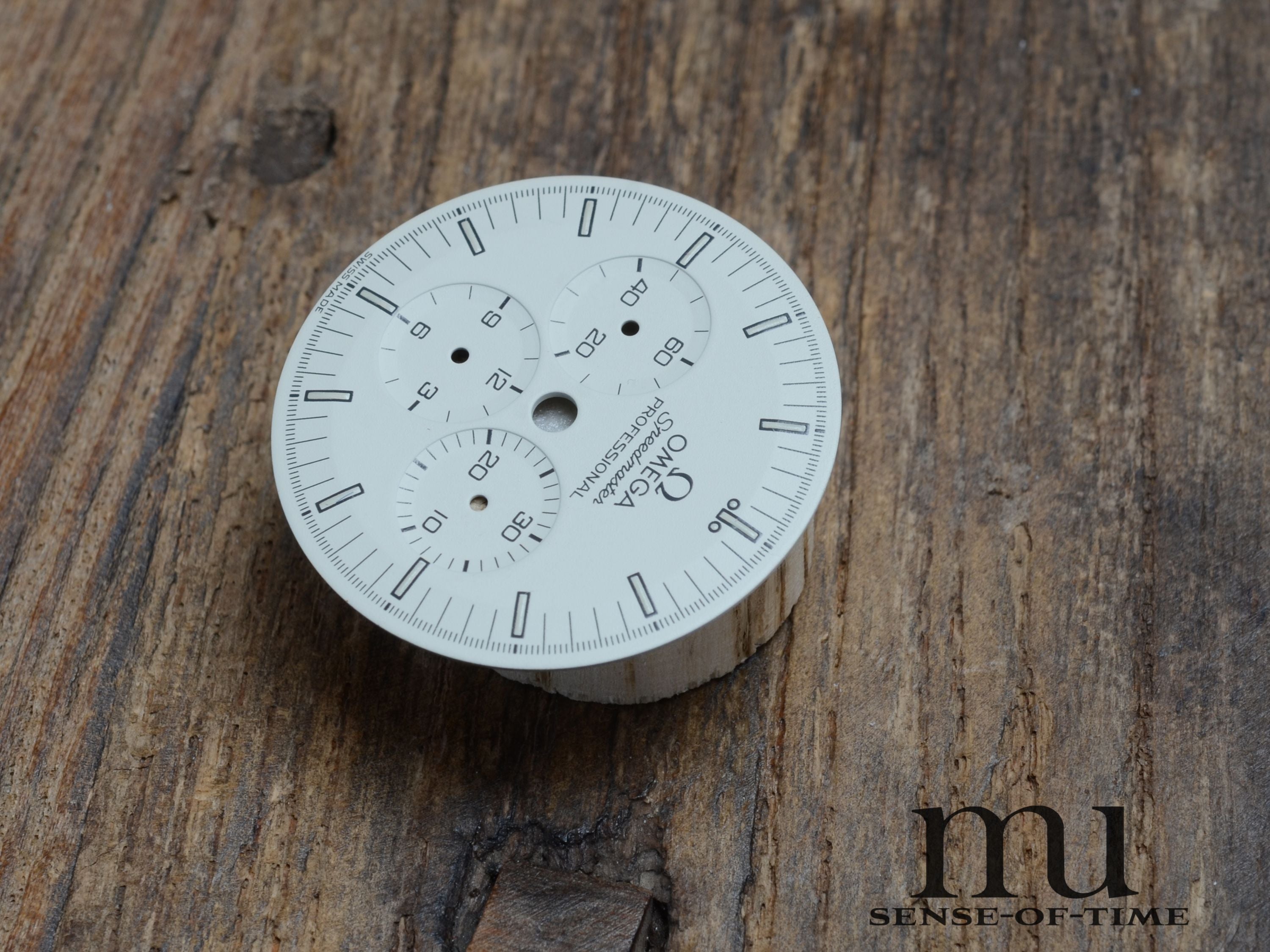 Zubehörteile: Zifferblatt White Dial für Omega Speedmaster, Albino Ref.: 3593.20.00