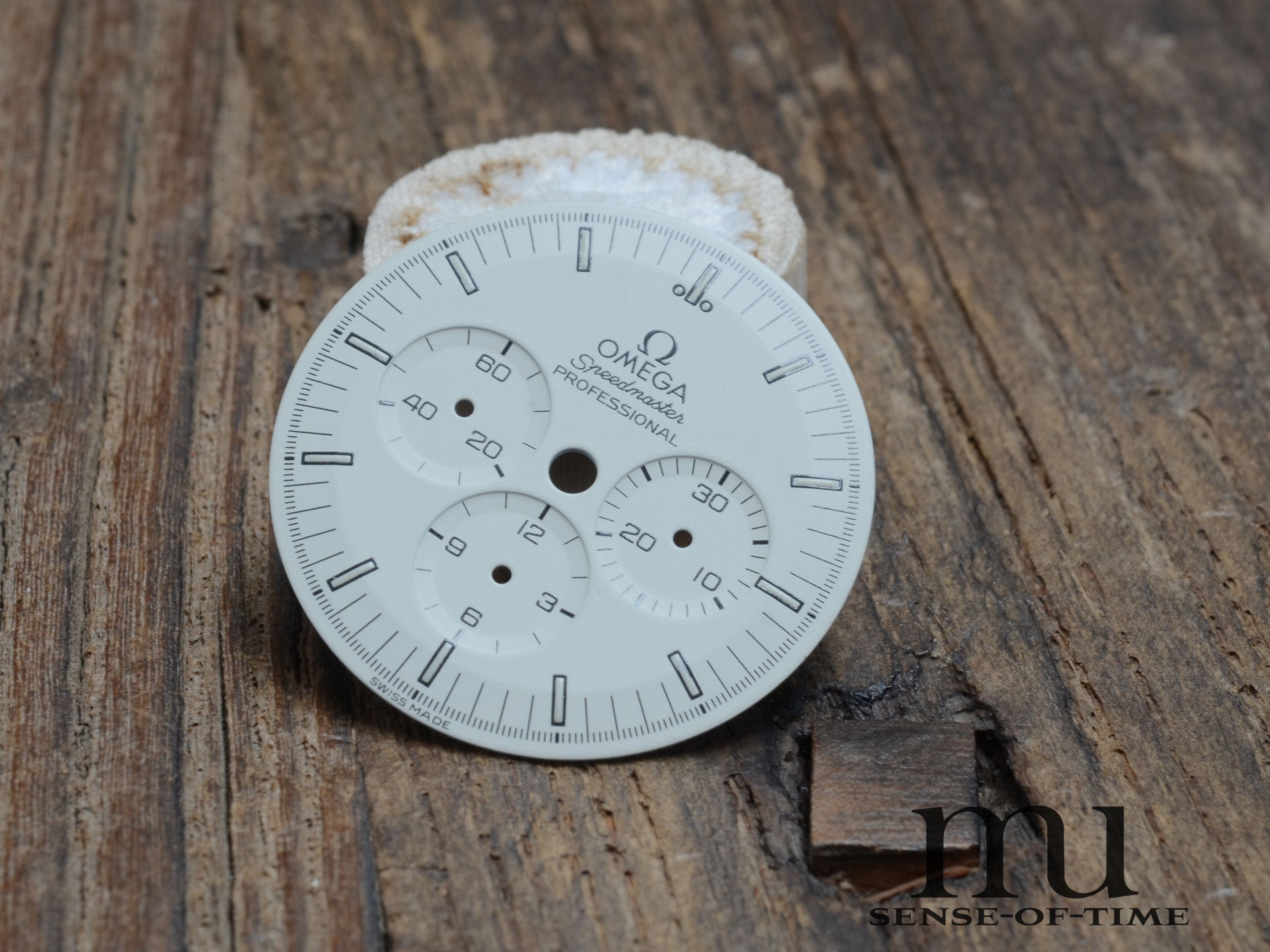 Zubehörteile: Zifferblatt White Dial für Omega Speedmaster, Albino Ref.: 3593.20.00