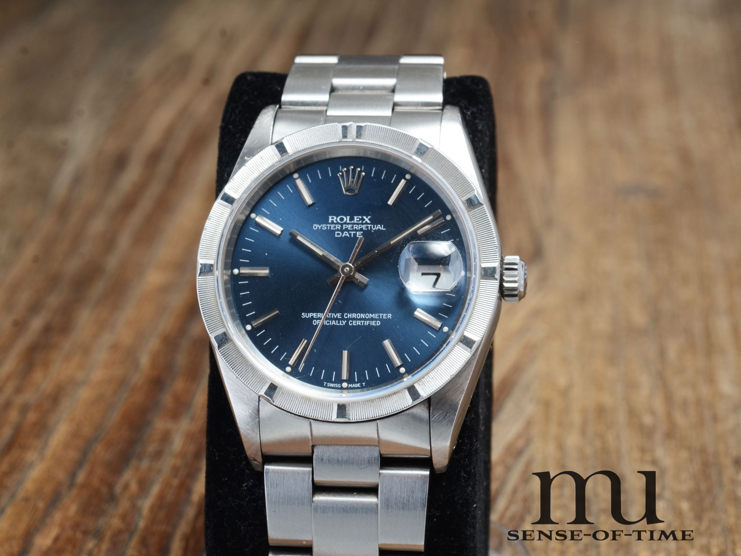 Rolex Oyster Perpetual Date, Blue Dial, Ref.: 15210