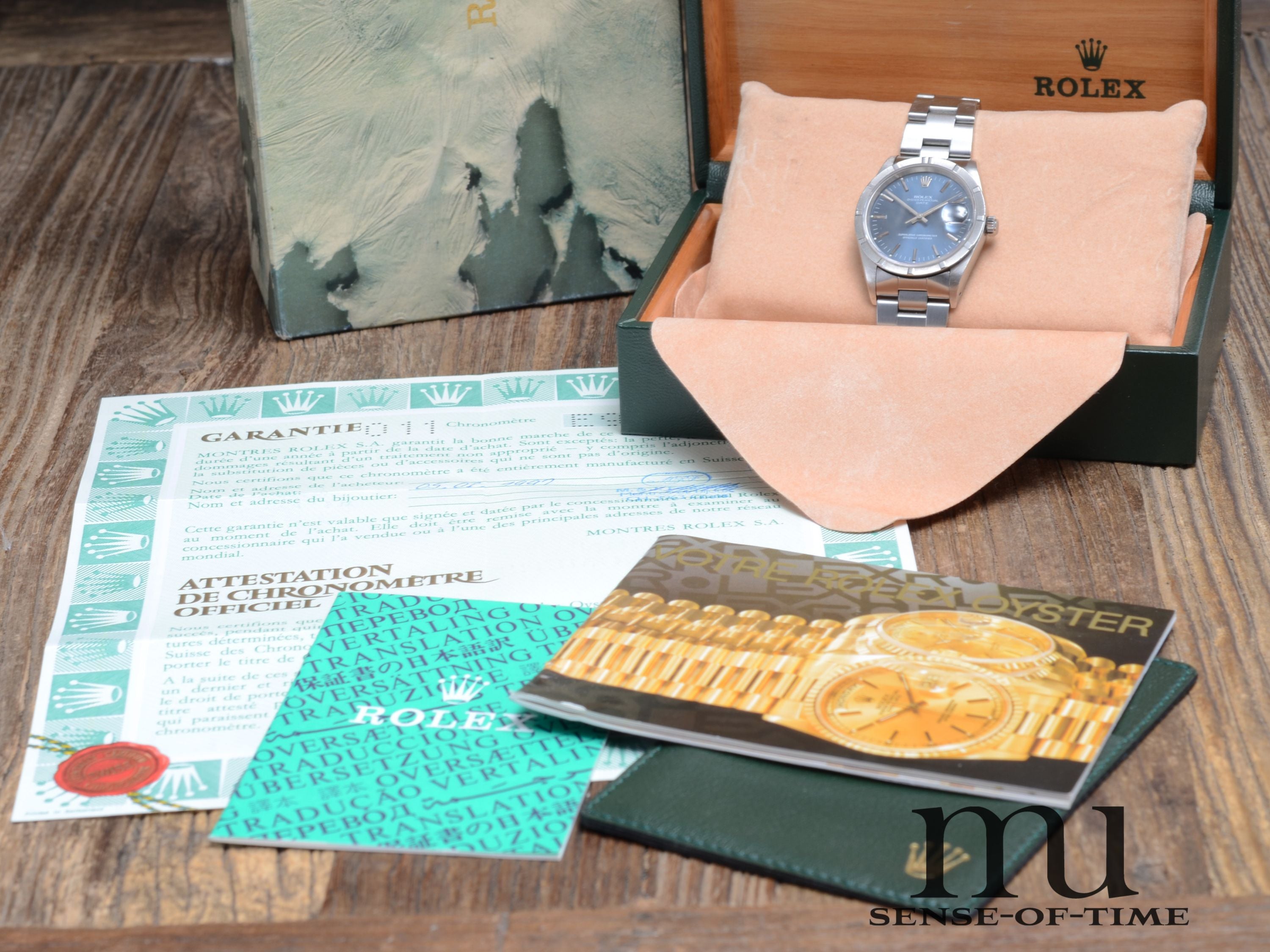 Rolex Oyster Perpetual Date, Blue Dial, Ref.: 15210