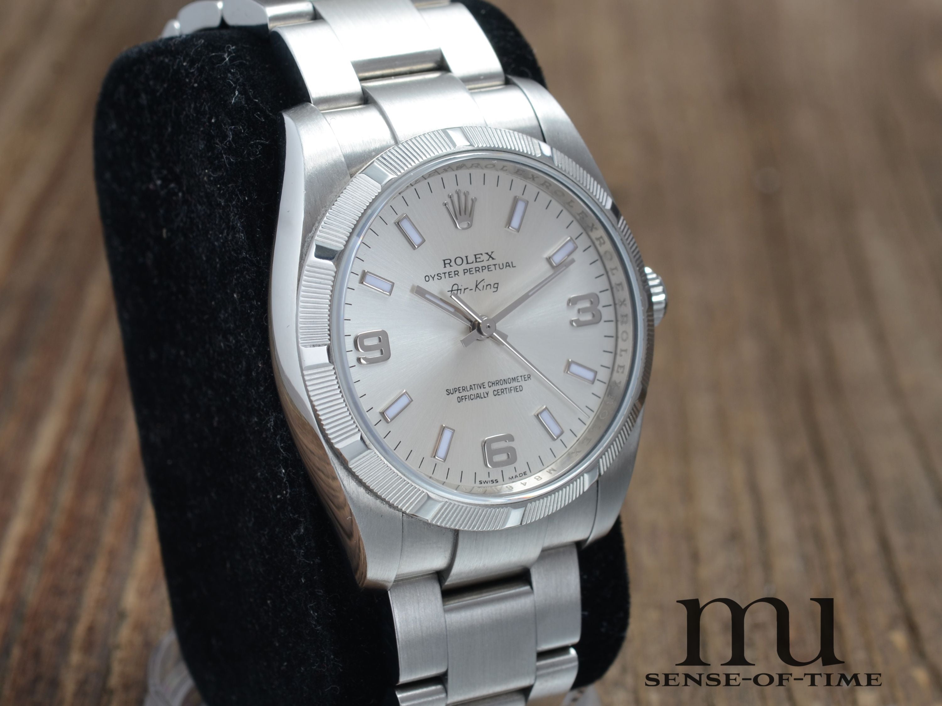 Rolex Air King mit Rüschenbeck-Garantie, Ref.: 114210