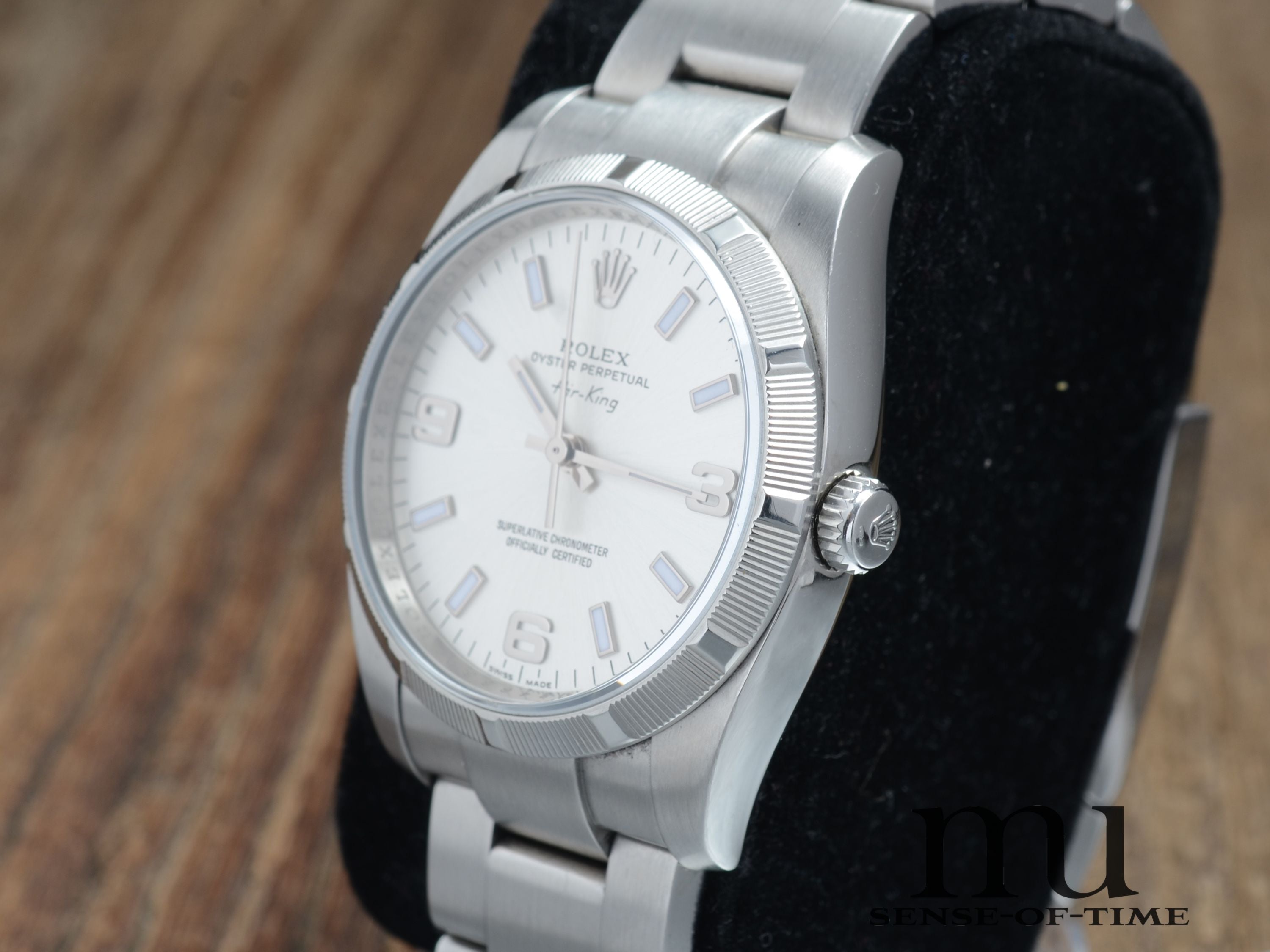 Rolex Air King mit Rüschenbeck-Garantie, Ref.: 114210