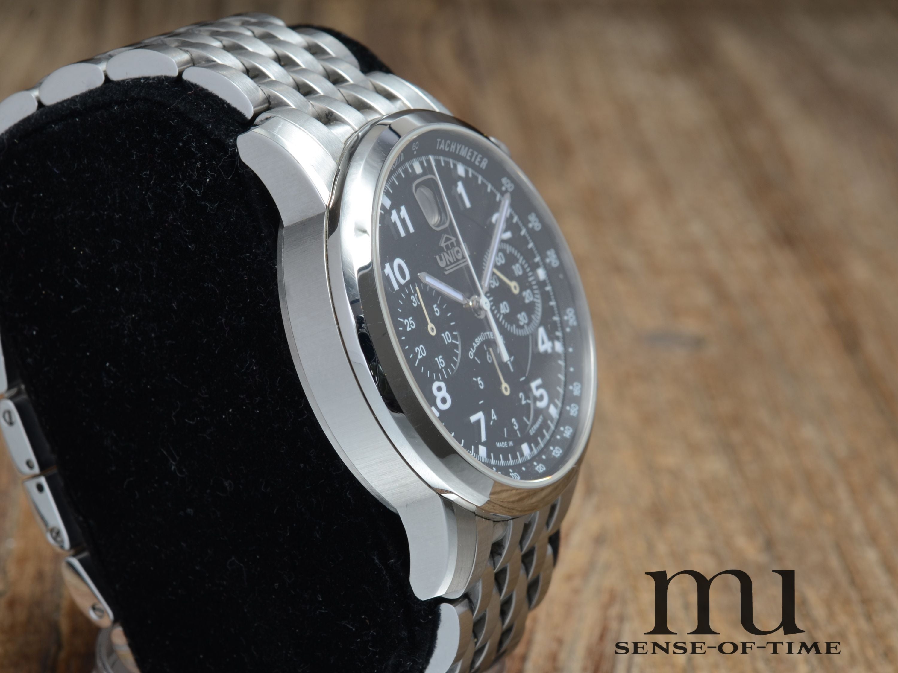 Union Glashütte Fliegerchronograph mit Stahlband Cal. 26 mit Herstellerservice