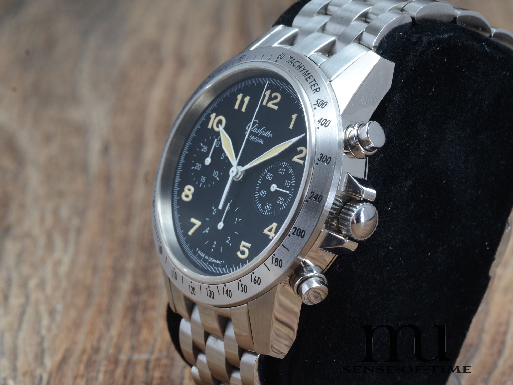 Glashütte Original Navigator Chronograph Tritium mit Stahlband