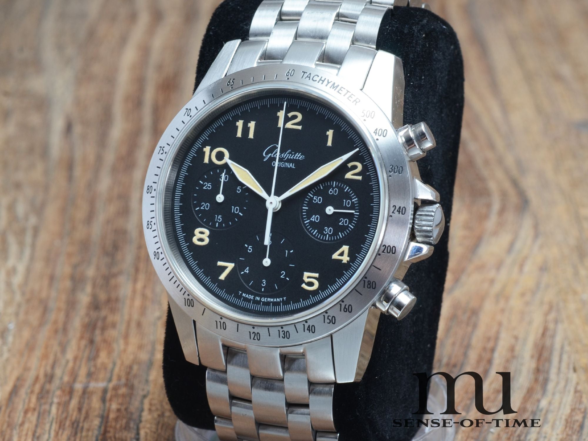 Glashütte Original Navigator Chronograph Tritium mit Stahlband