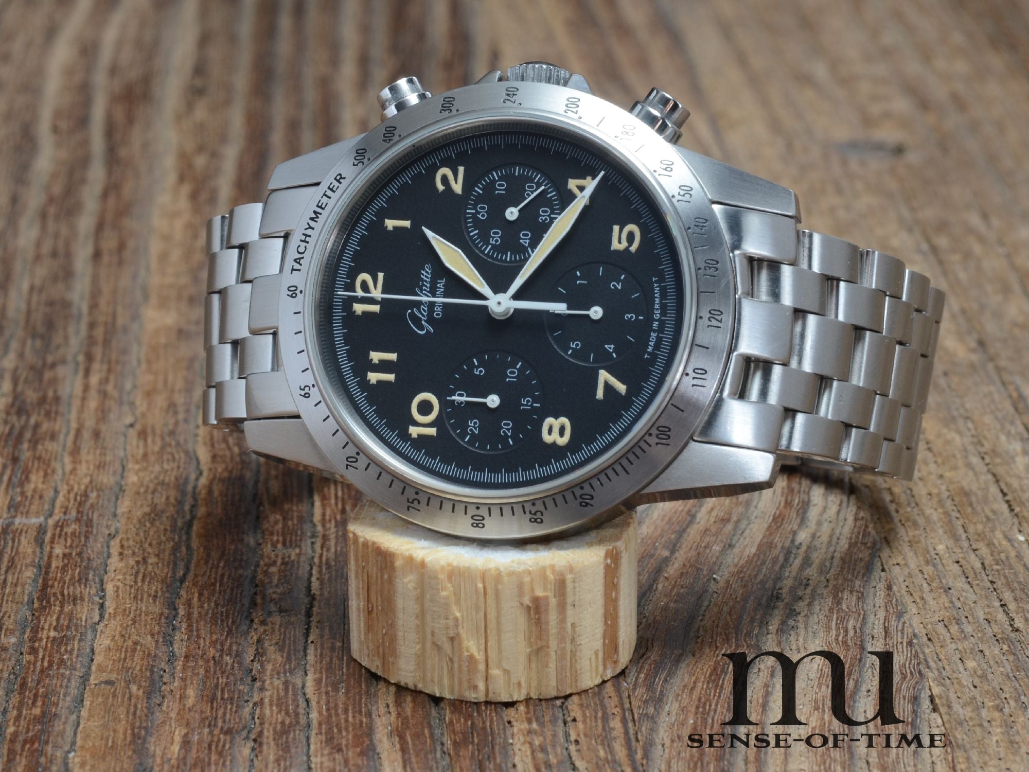 Glashütte Original Navigator Chronograph Tritium mit Stahlband