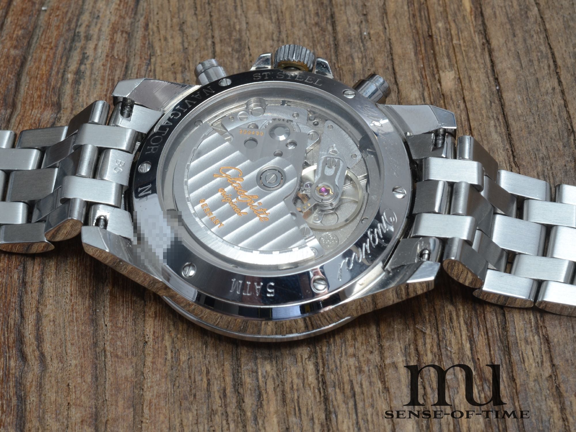 Glashütte Original Navigator Chronograph Tritium mit Stahlband