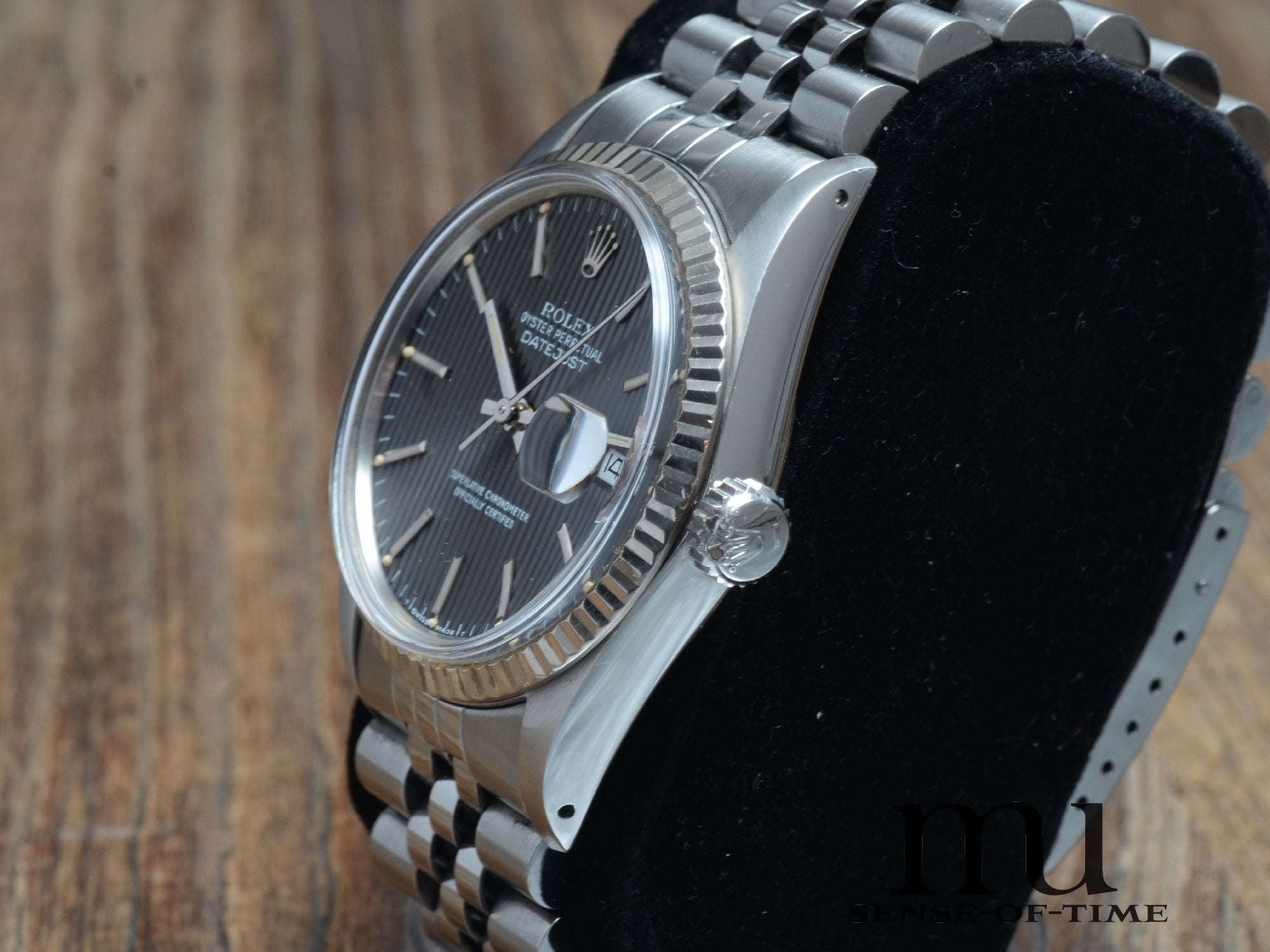 Rolex Datejust 36mm St/WG B&P Tapisserie Dial, Ref.: 16014
