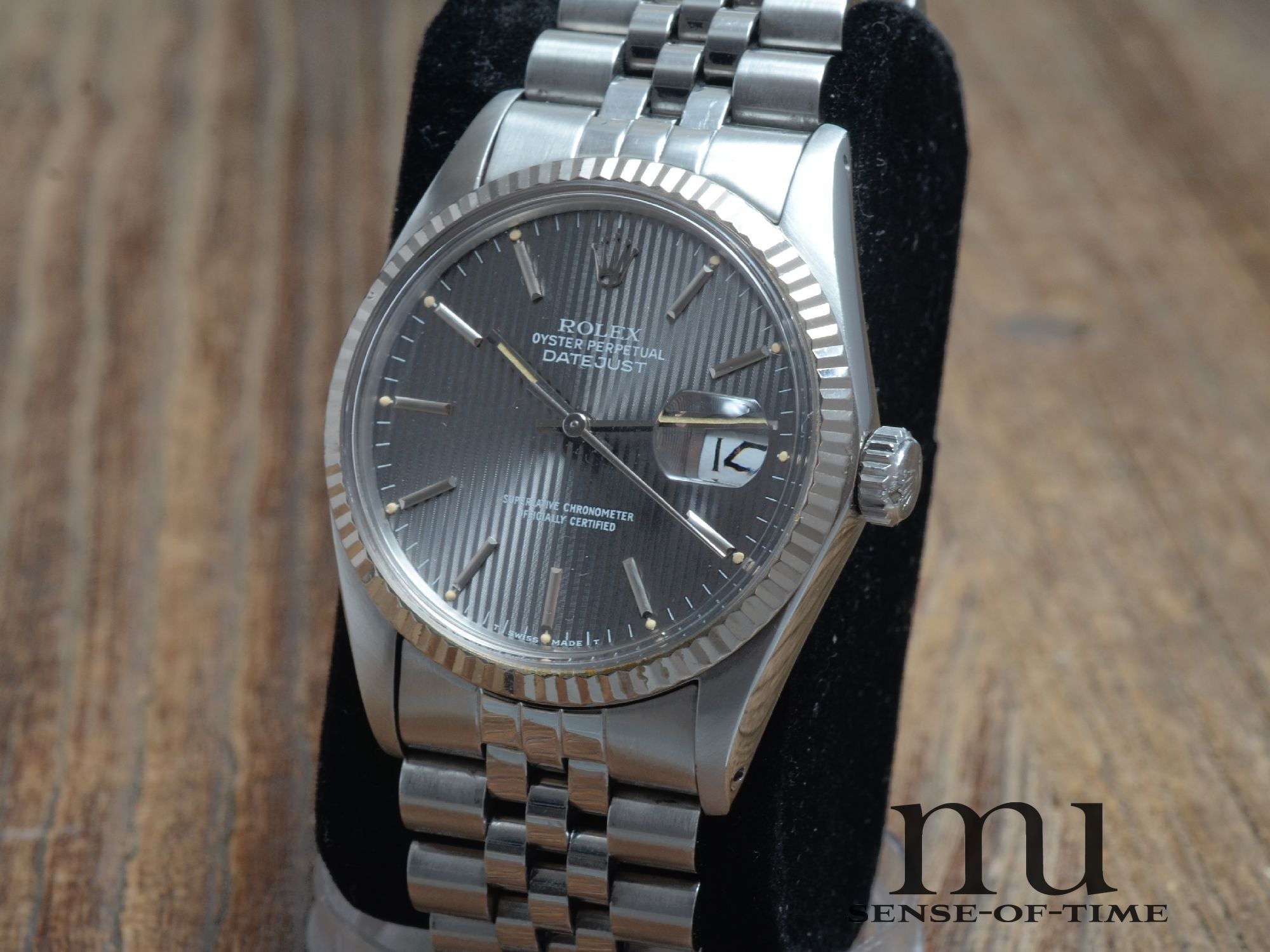 Rolex Datejust 36mm St/WG B&P Tapisserie Dial, Ref.: 16014