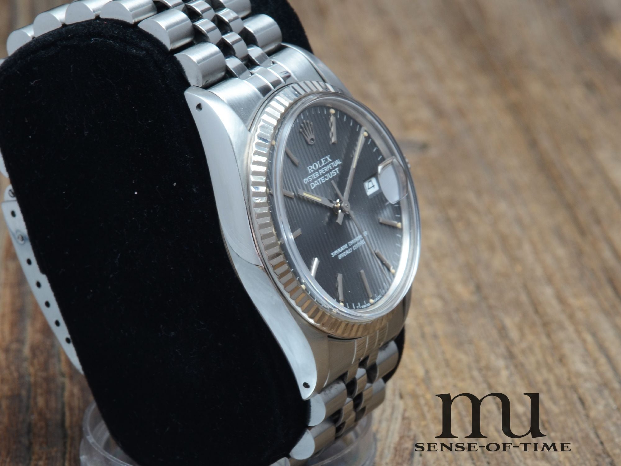 Rolex Datejust 36mm St/WG B&P Tapisserie Dial, Ref.: 16014