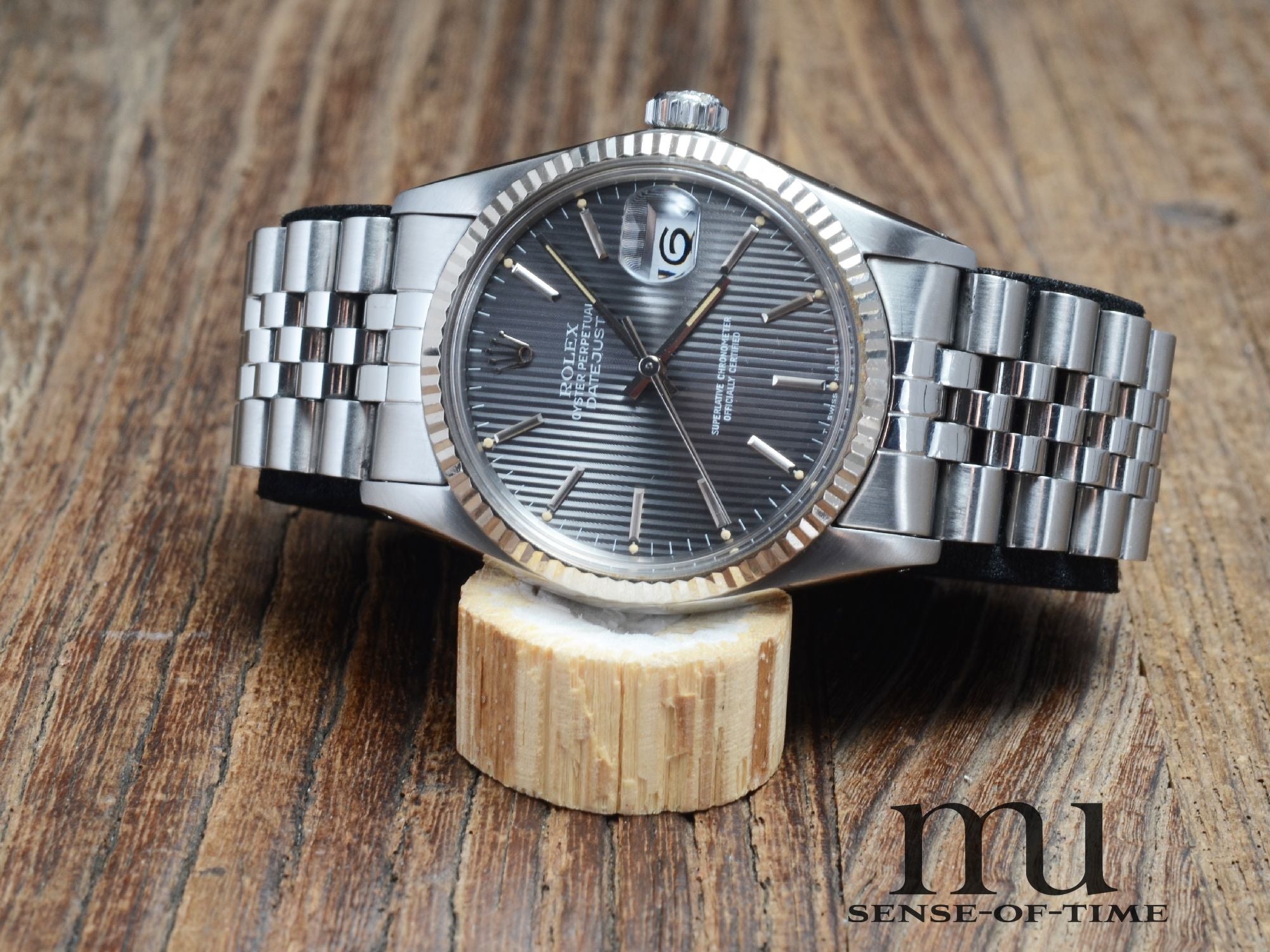 Rolex Datejust 36mm St/WG B&P Tapisserie Dial, Ref.: 16014