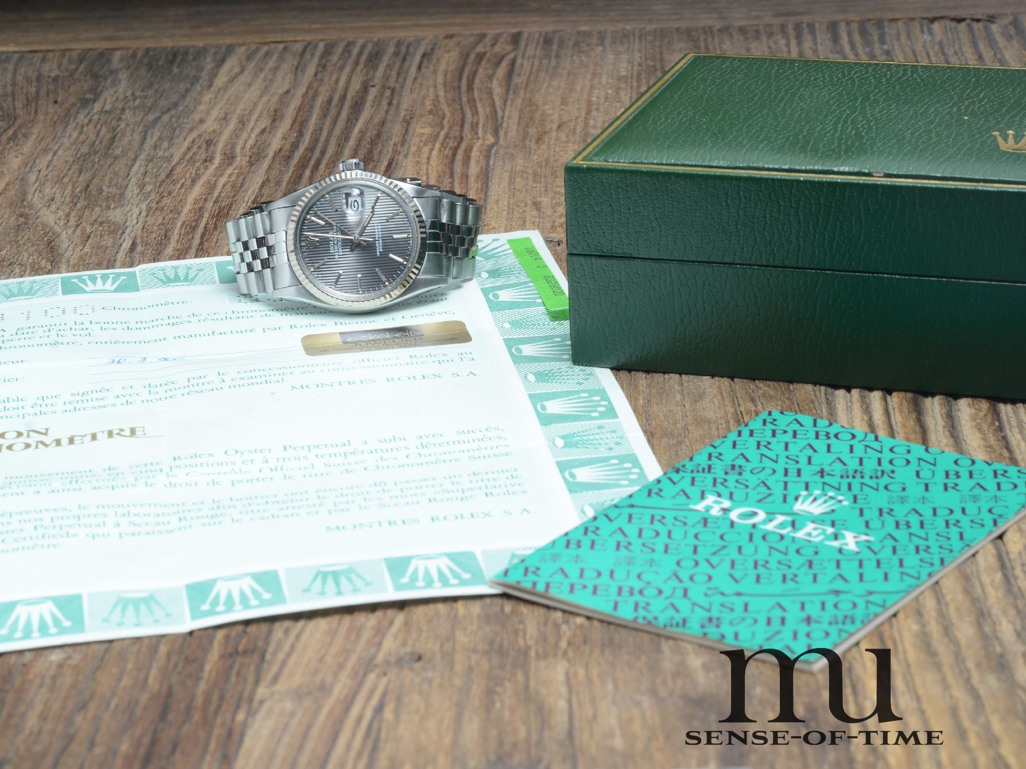 Rolex Datejust 36mm St/WG B&P Tapisserie Dial, Ref.: 16014