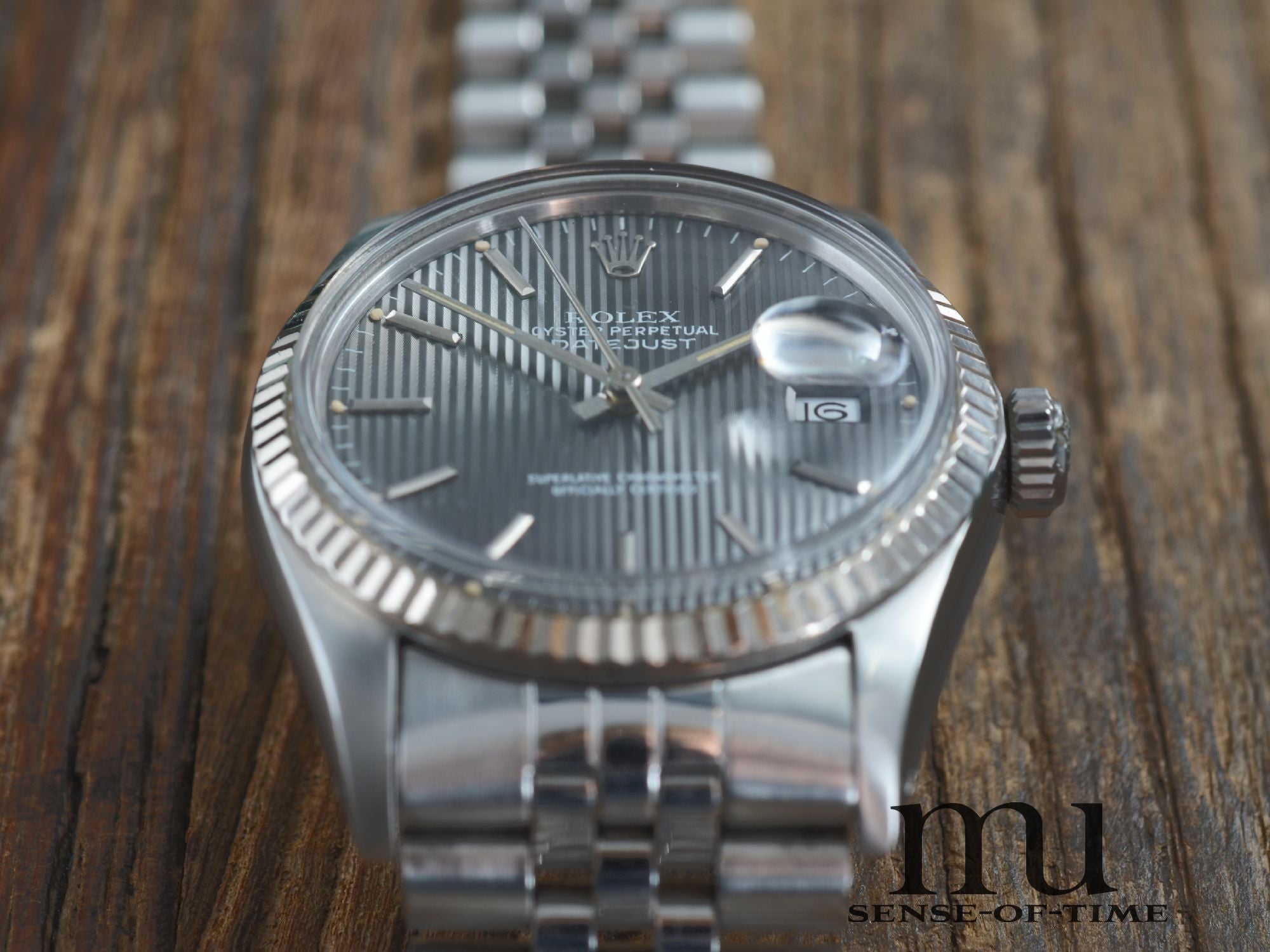 Rolex Datejust 36mm St/WG B&P Tapisserie Dial, Ref.: 16014