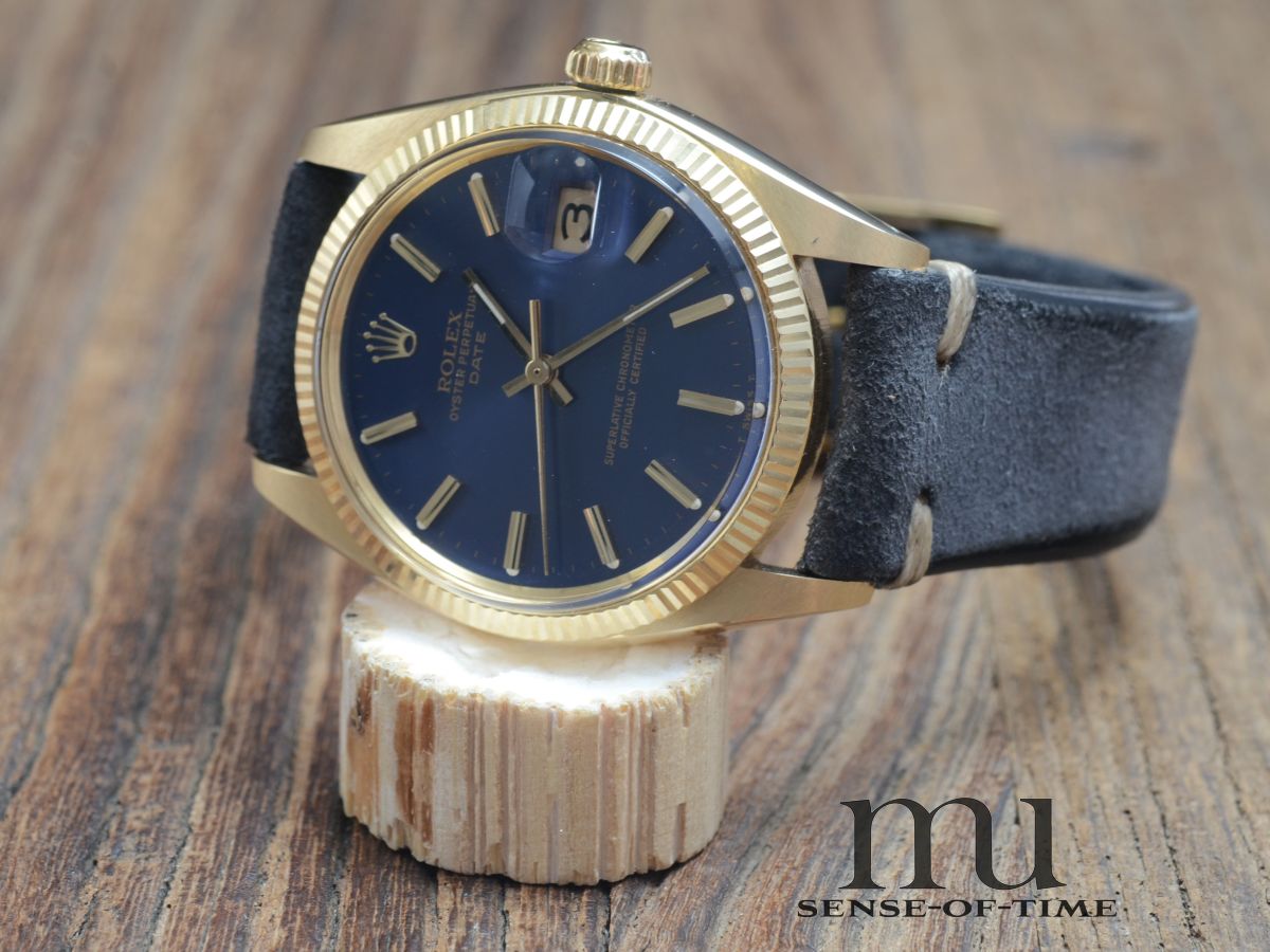 Rolex Date Ref.: 1503 Gold Blue Dial