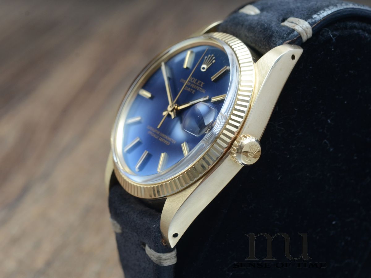 Rolex Date Ref.: 1503 Gold Blue Dial