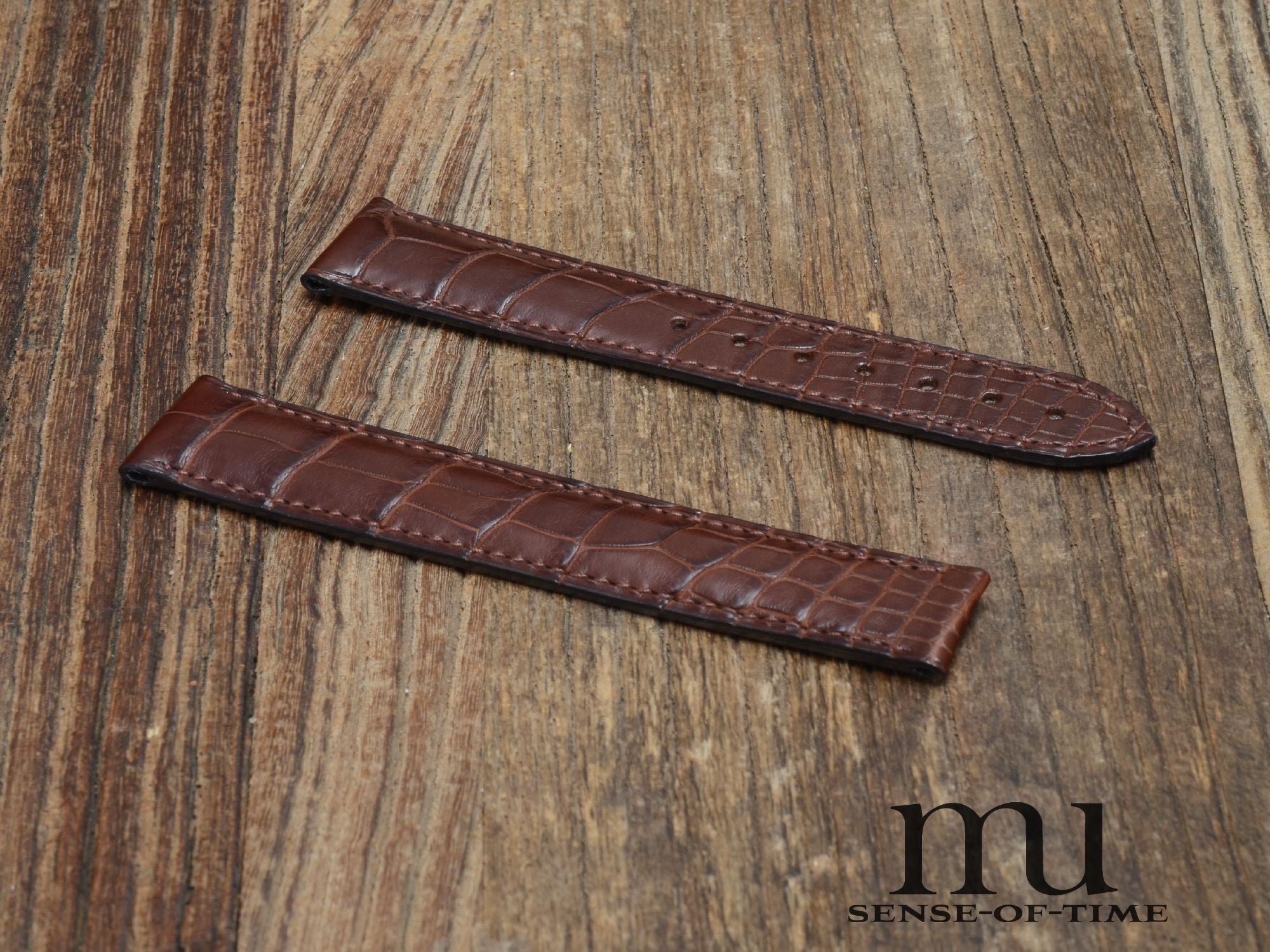 Zubehör: Omega Krokolederband 19mm braun NOS, Ref.: 98000029