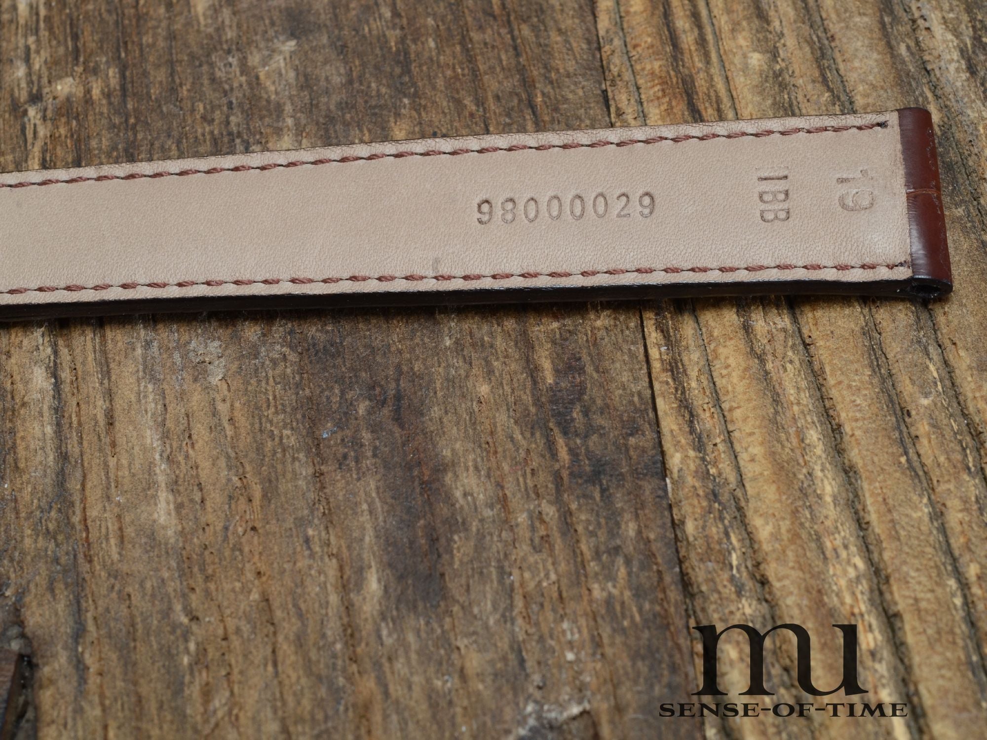 Zubehör: Omega Krokolederband 19mm braun NOS, Ref.: 98000029