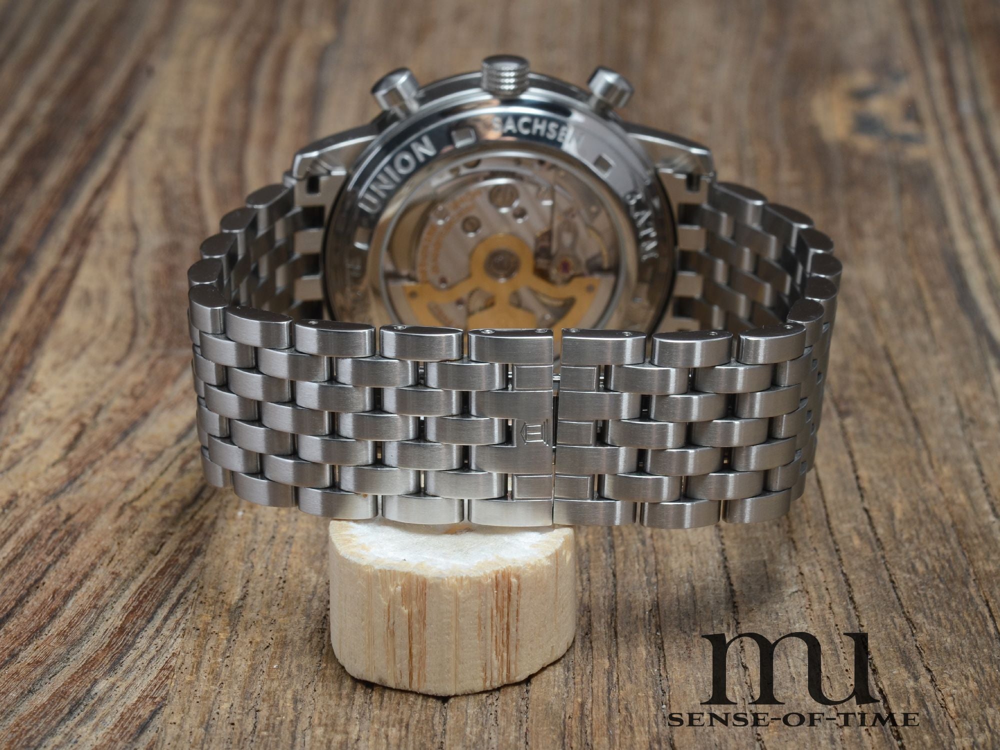 Union Glashütte Fliegerchronograph mit Stahlband Cal. 26