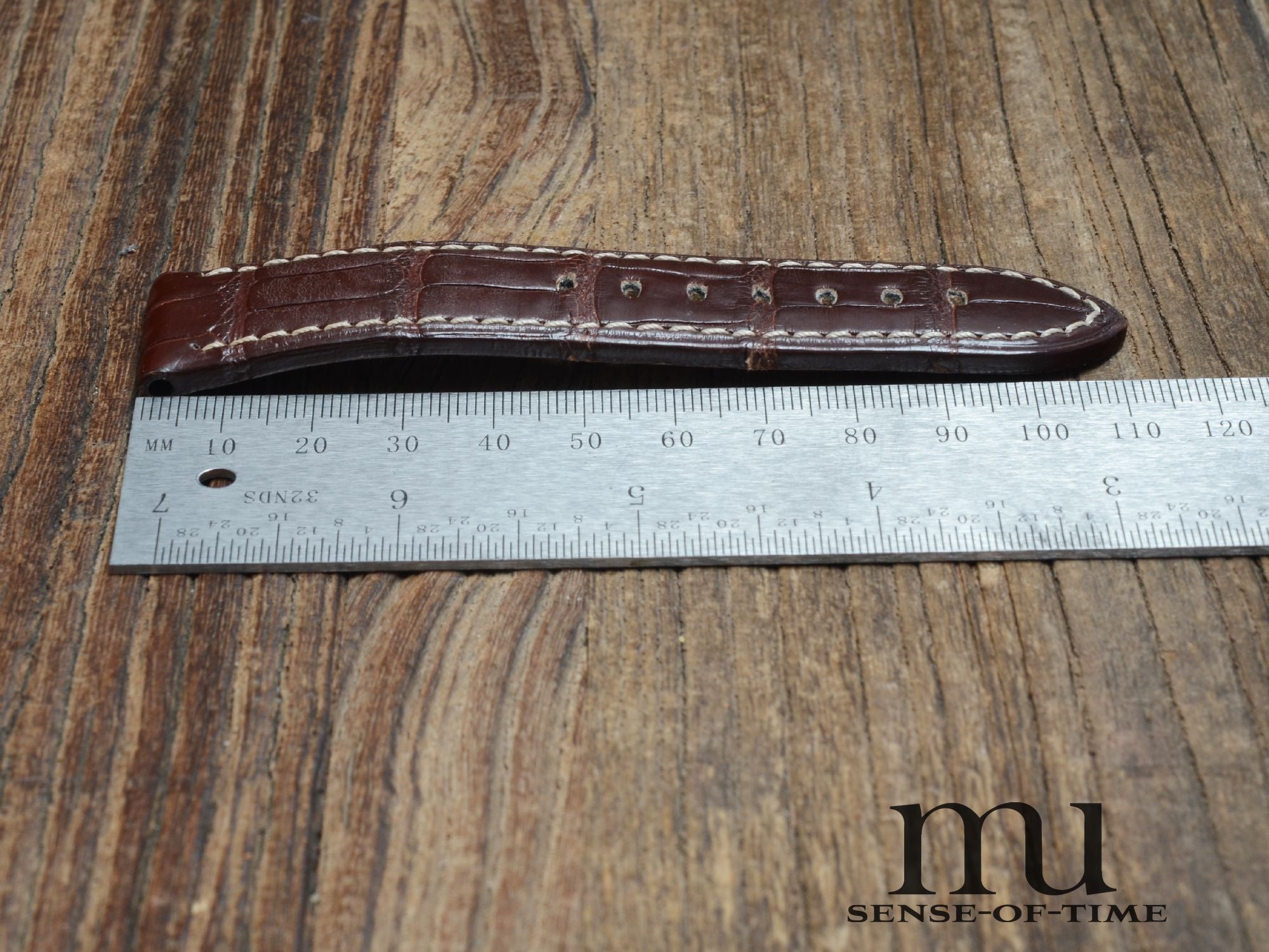 Zubehör: Panerai Krokolederband 24mm für Dornschließe, braun, NOS