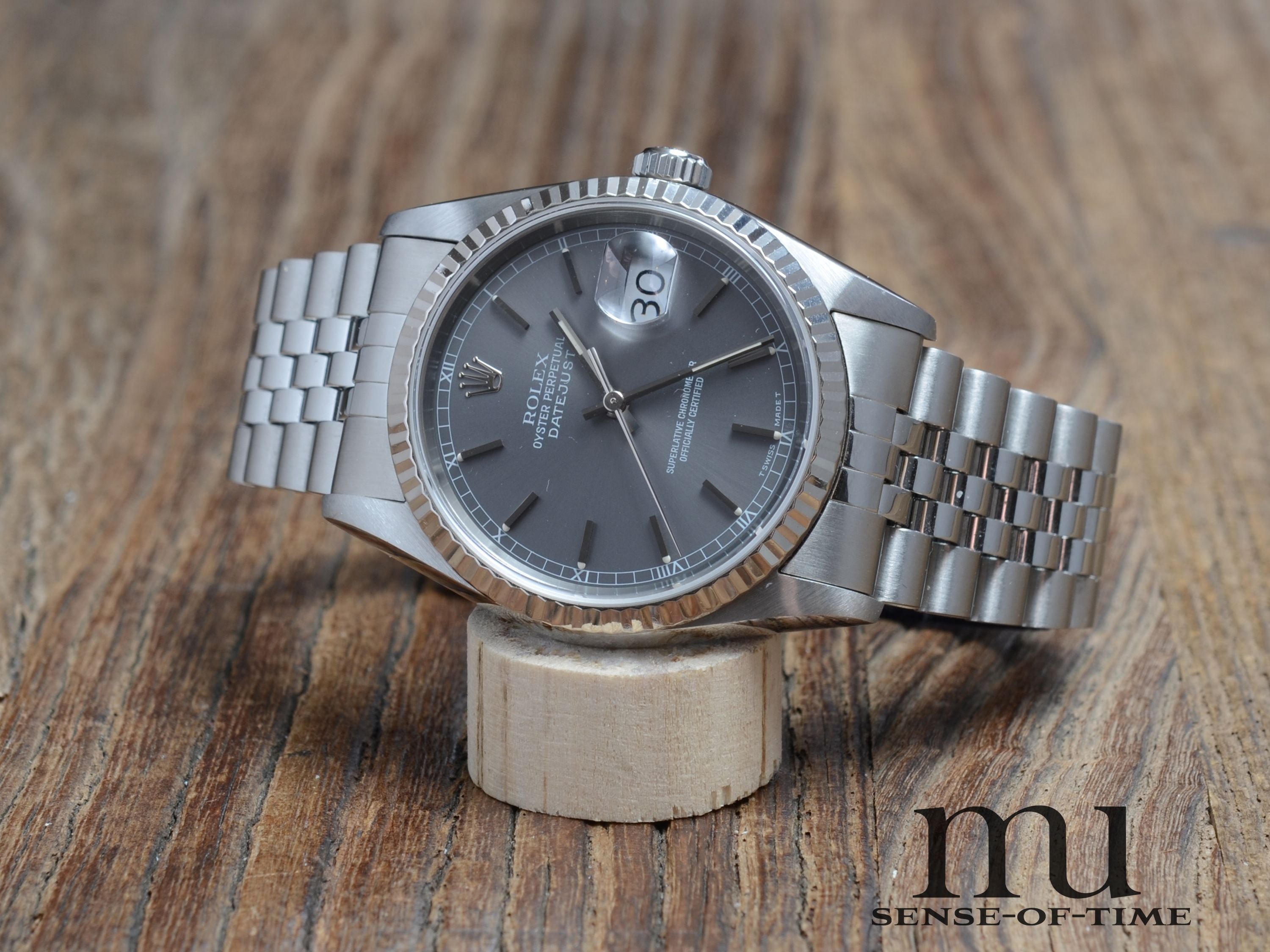 Rolex Oyster Perpetual Datejust 36mm Stahl/Gold, Graues Zifferblatt, Ref. 16234