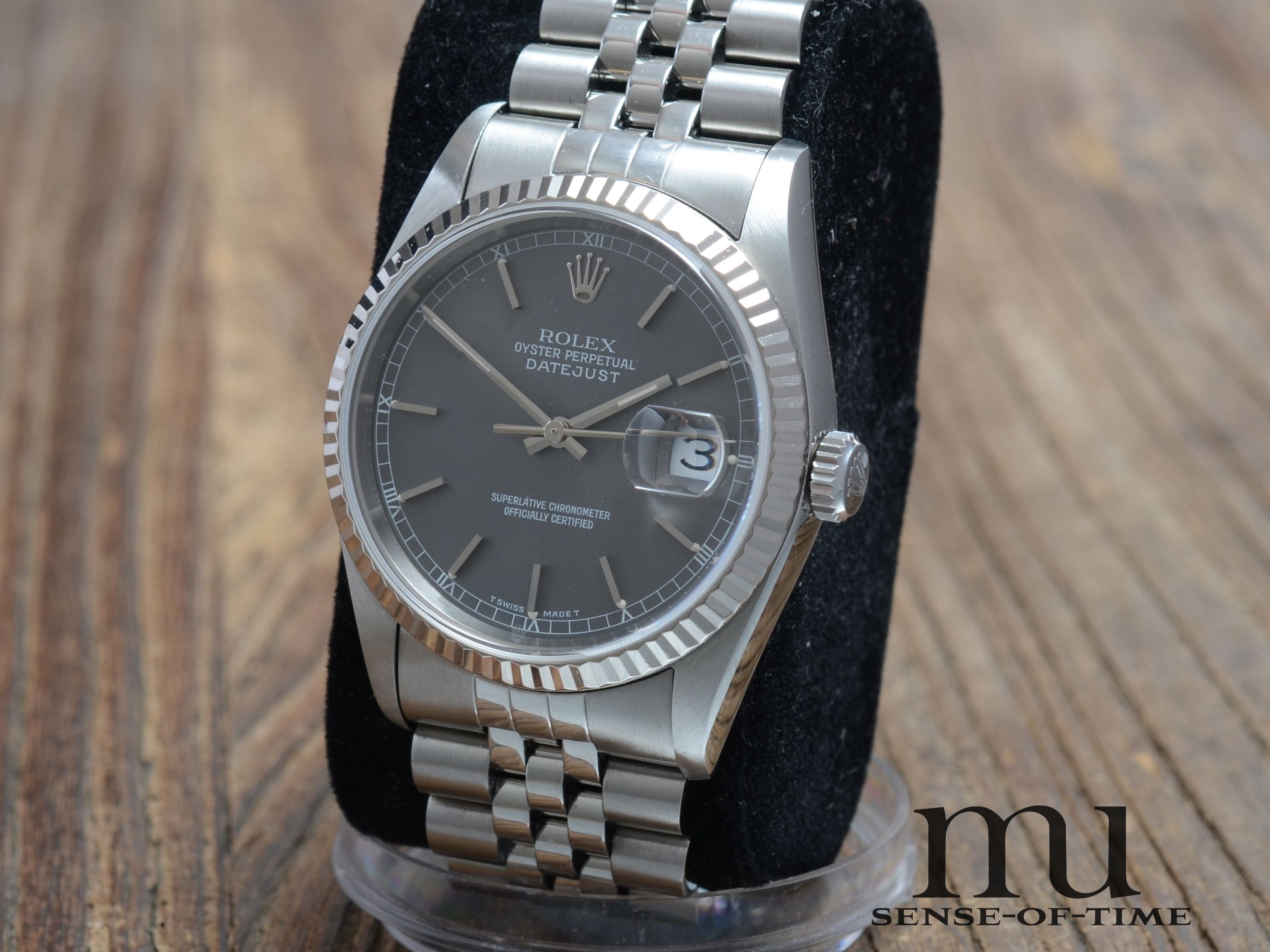 Rolex Oyster Perpetual Datejust 36mm Stahl/Gold, Graues Zifferblatt, Ref. 16234