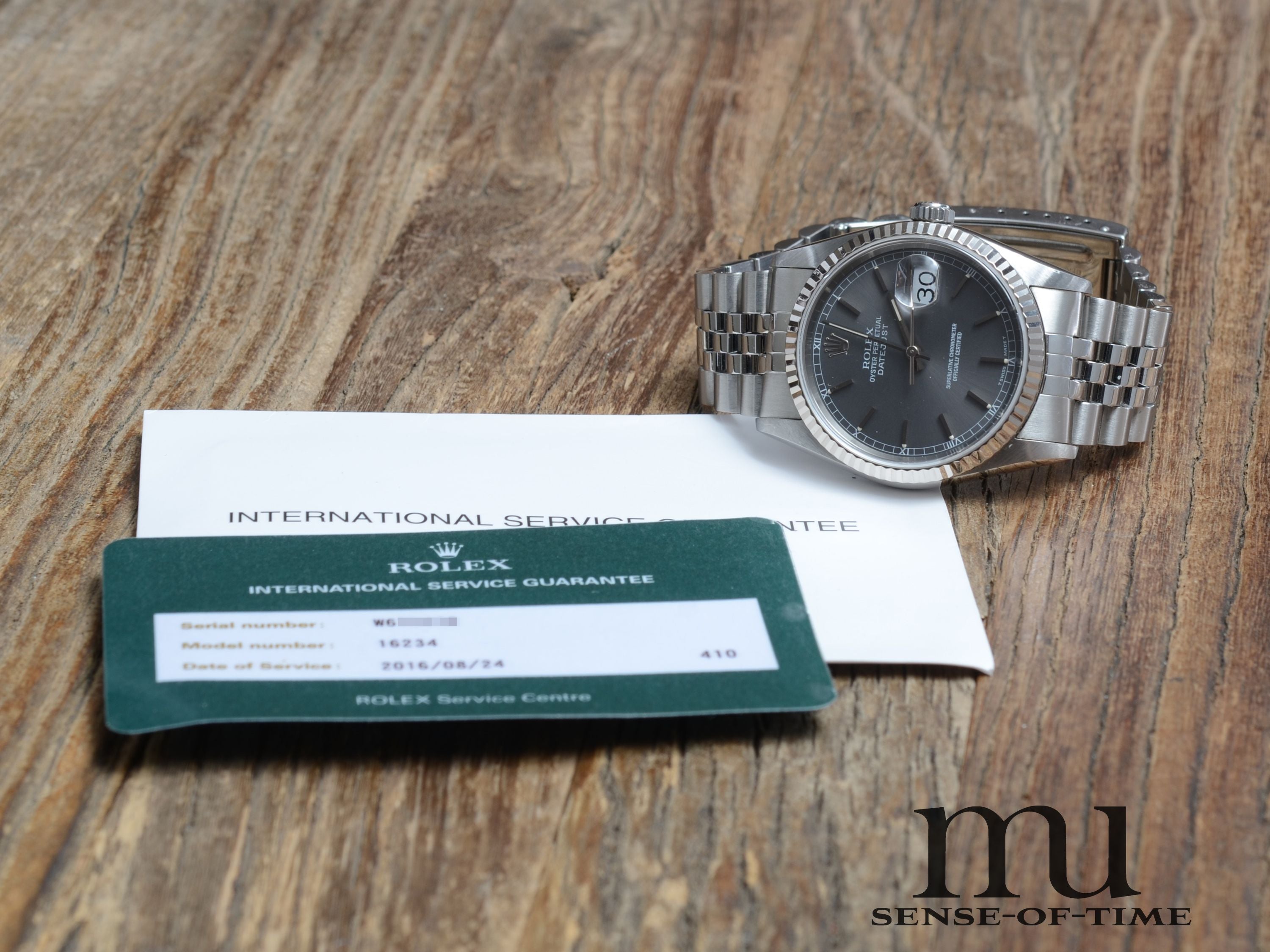 Rolex Oyster Perpetual Datejust 36mm Stahl/Gold, Graues Zifferblatt, Ref. 16234