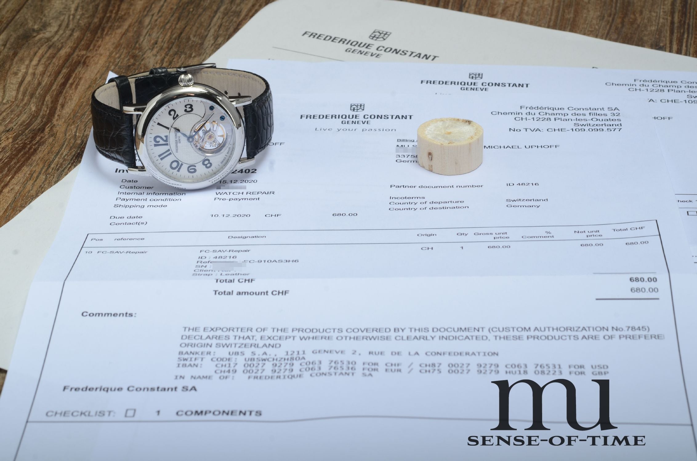 Frederique Constant Open Heart Beat Manufacture FC-Service 12/2020