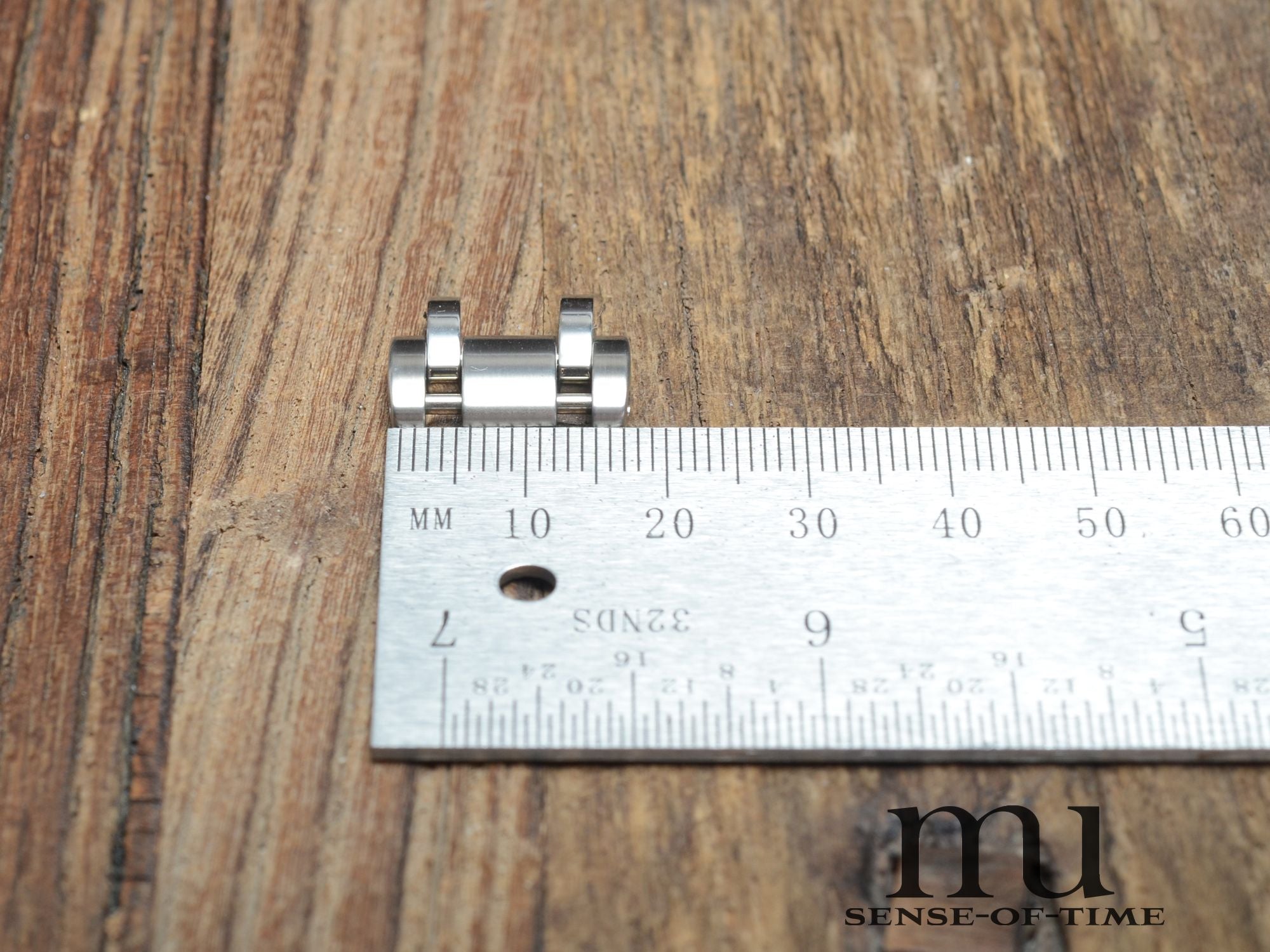 Zubehörteile: Bandglied Link Zenith Rainbow Stahl 17mm NOS