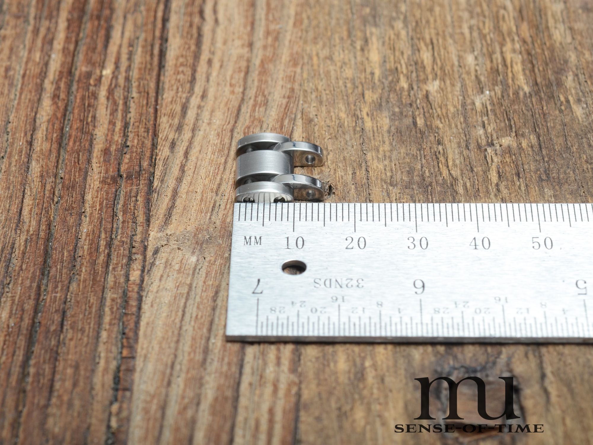 Zubehörteile: Bandglied Link Zenith Rainbow Stahl 17mm NOS