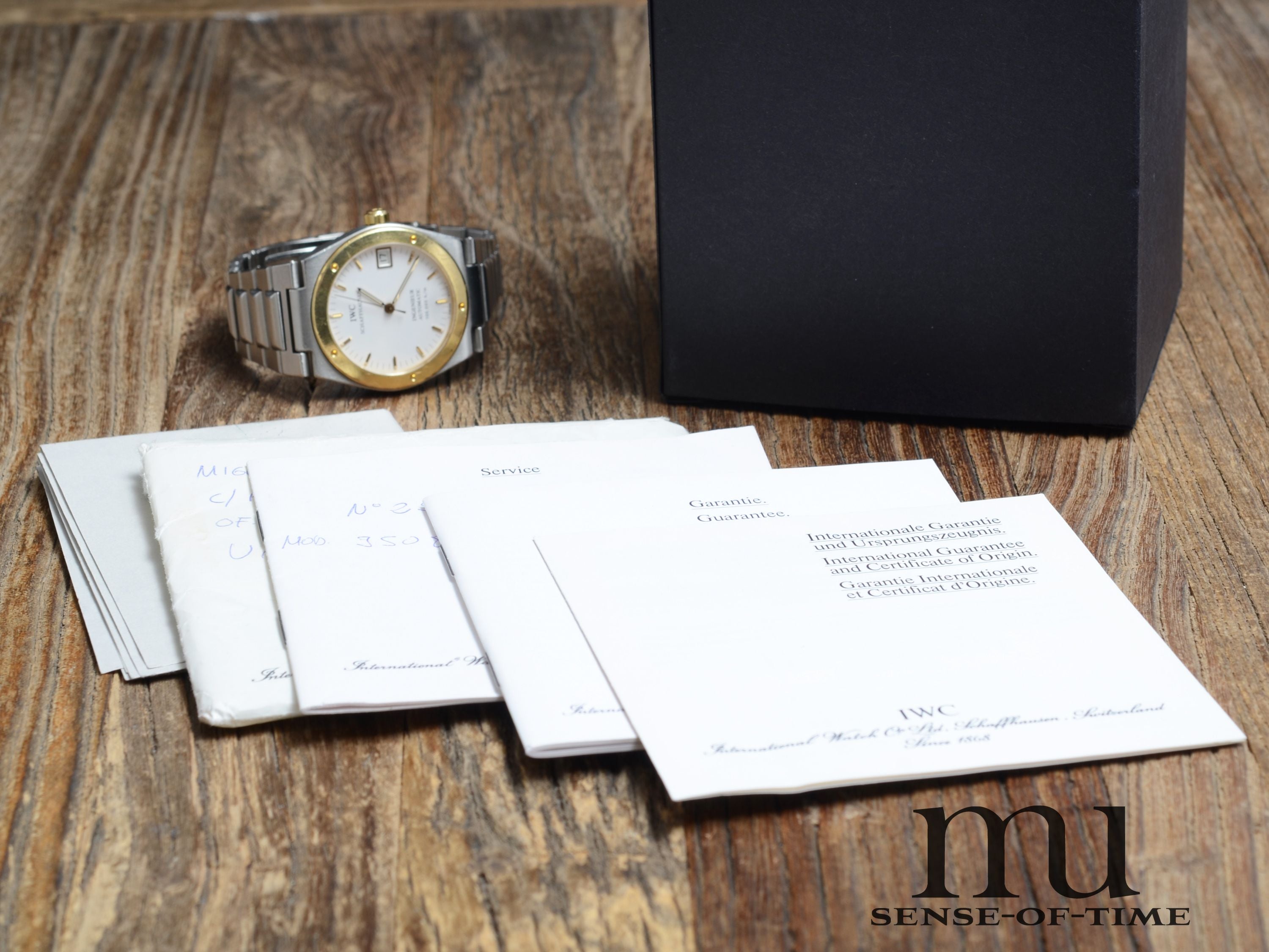 IWC Ingenieur Stahl/Gold 500.000 A/m, Weißes Zifferblatt, IW3508