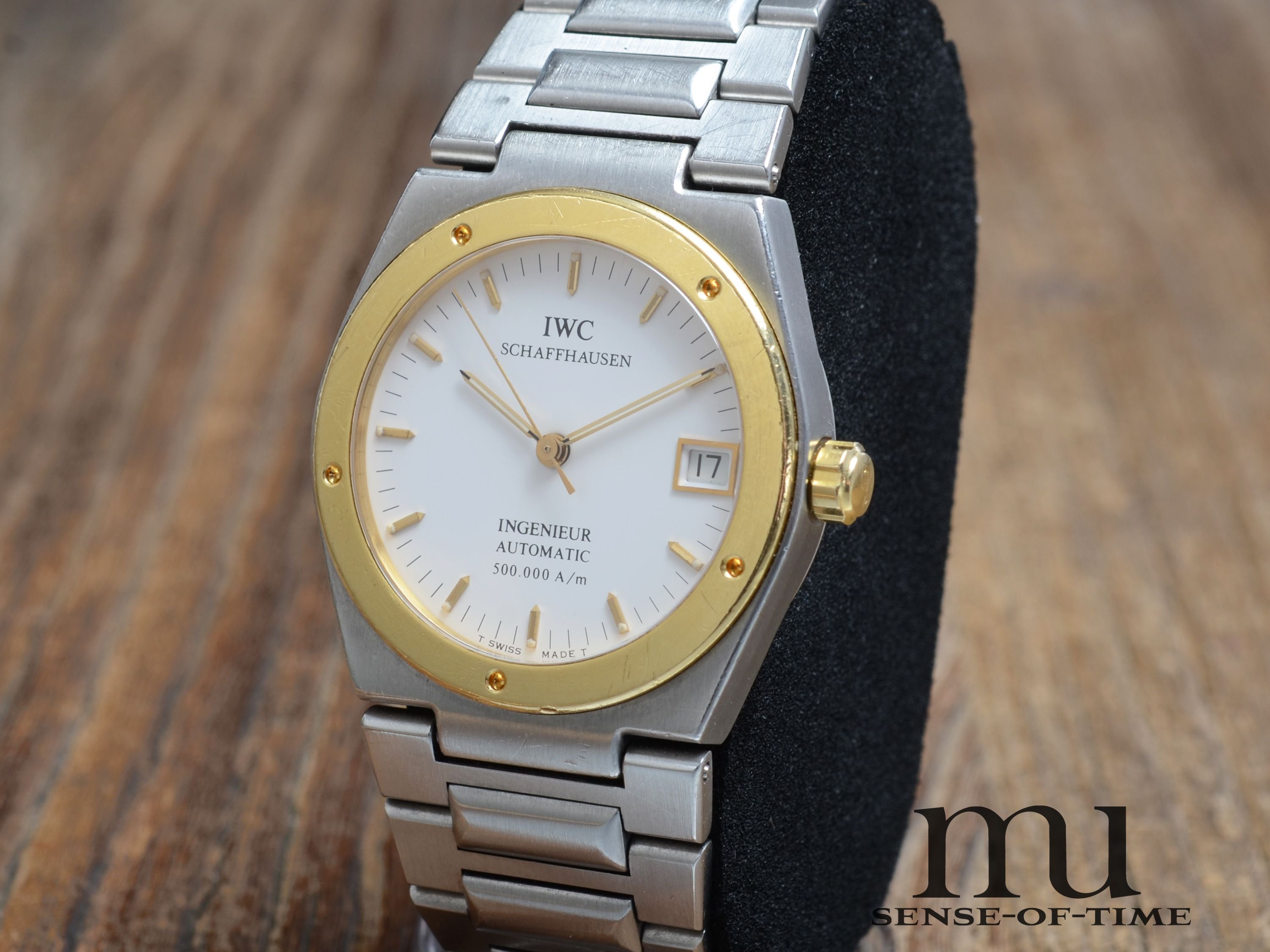 IWC Ingenieur Stahl/Gold 500.000 A/m, Weißes Zifferblatt, IW3508