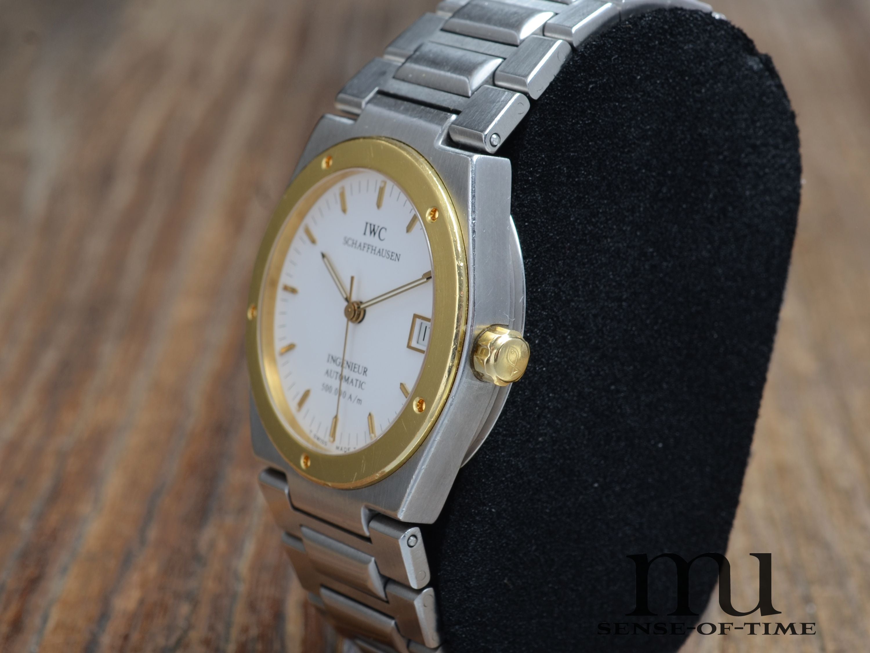 IWC Ingenieur Stahl/Gold 500.000 A/m, Weißes Zifferblatt, IW3508