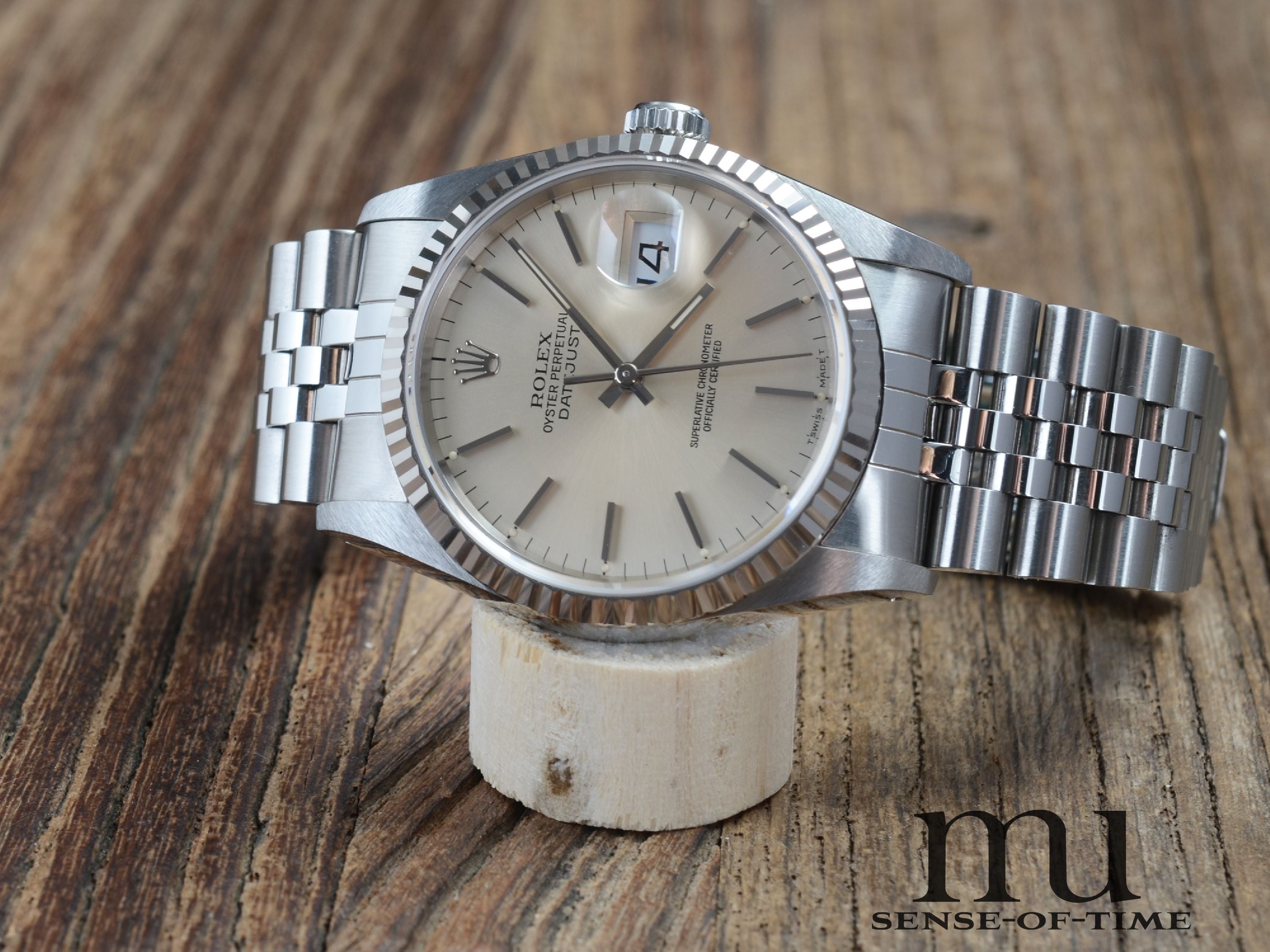 Rolex Datejust 36mm St/WG B&P Cream Dial NOS, Ref.: 16234