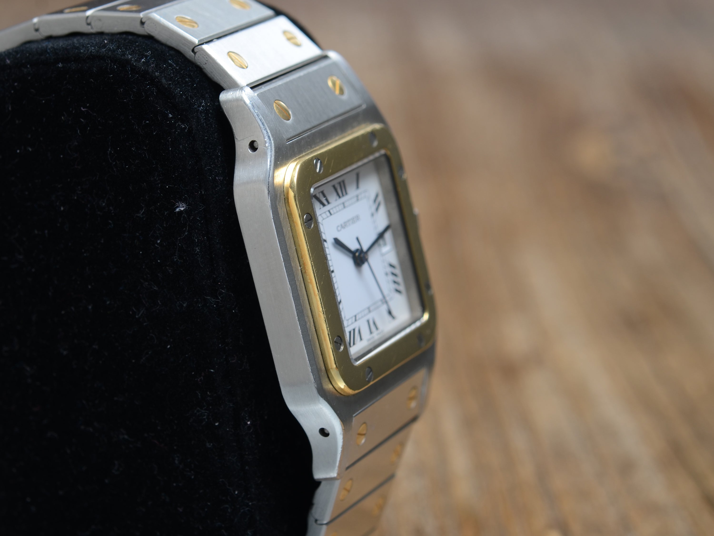 Cartier Santos de Cartier Galbée Automatik Stahl/Gold Medium, Full Set